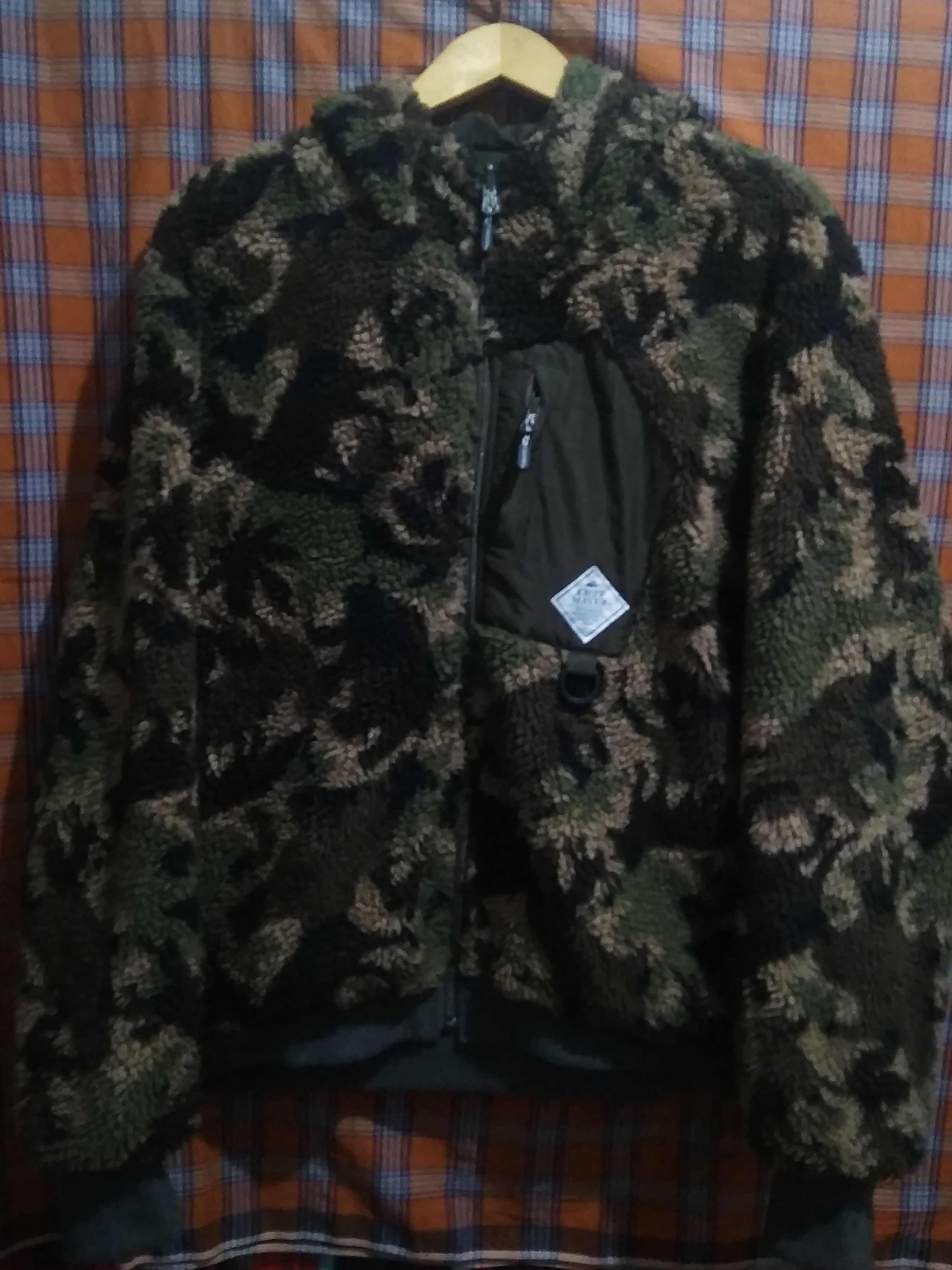 Japanese Brand Kriff Mayer hidden weed animals camo fleece Reversible Size US L / EU 52-54 / 3 - 6 Thumbnail