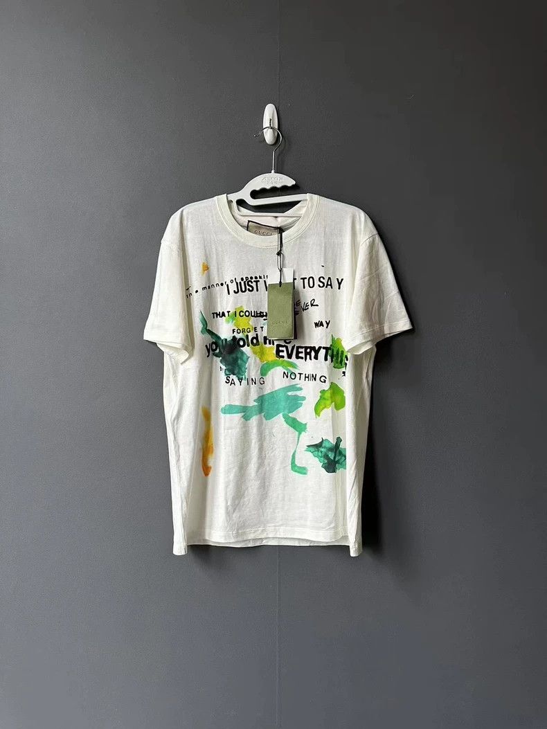 Gucci Gucci Graffiti ink-splashed short sleeves 2501-Nextarrow Size US XS / EU 42 / 0 - 1 Thumbnail