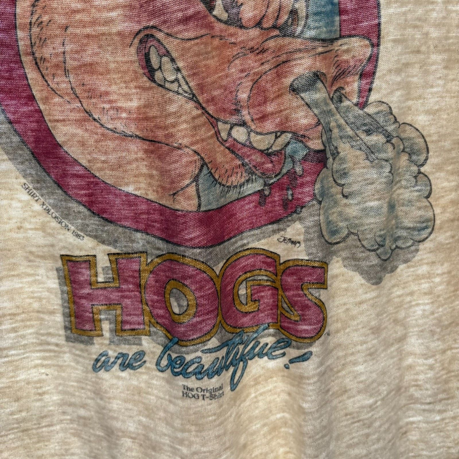 Vintage Vintage Washington Redskins Hog T-Shirt Men's Size M 1983 Size US M / EU 48-50 / 2 - 7 Thumbnail