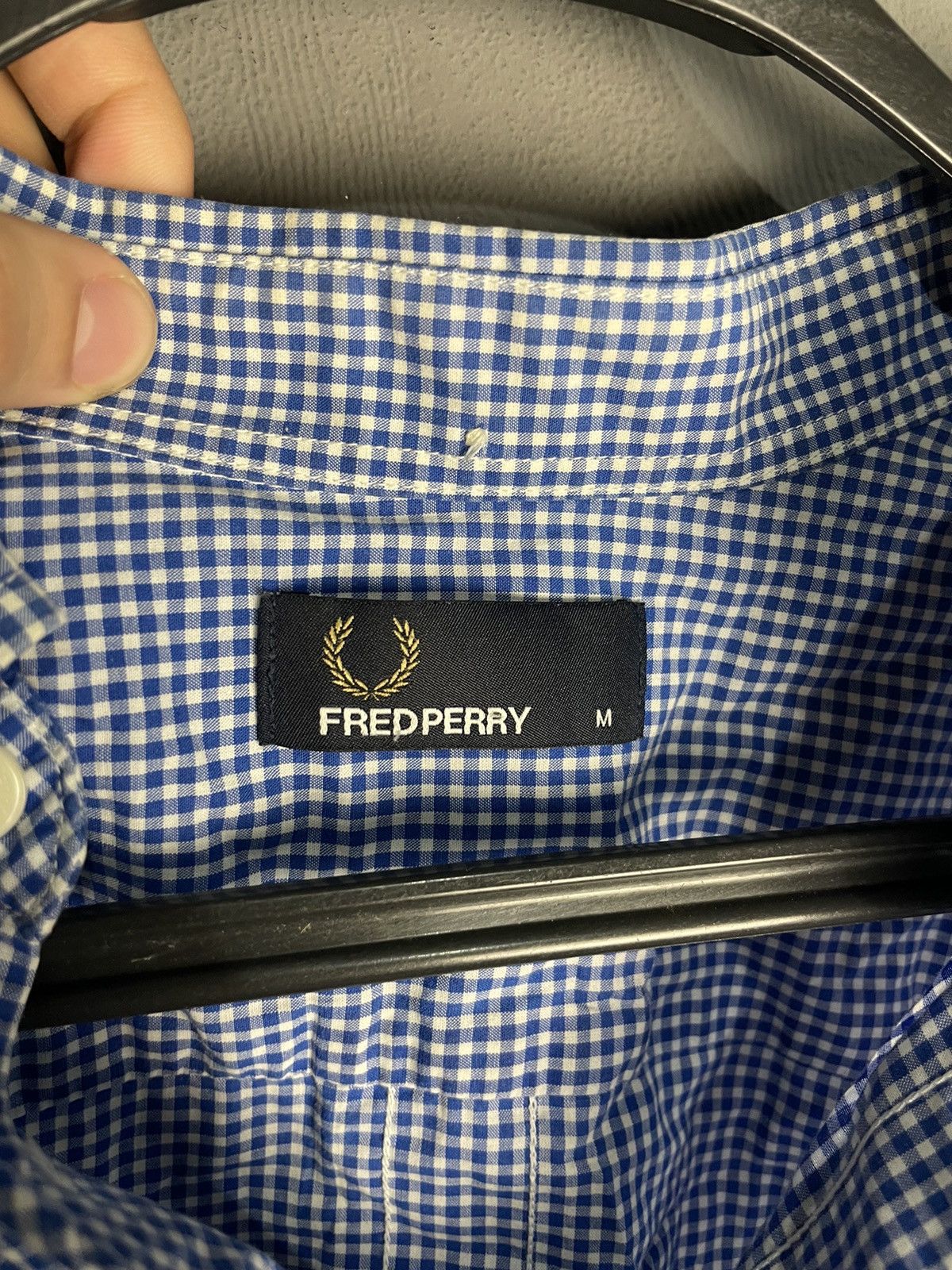 Fred Perry Fred Perry Check Blue Long Sleeve Shirt Cotton Size US M / EU 48-50 / 2 - 6 Thumbnail