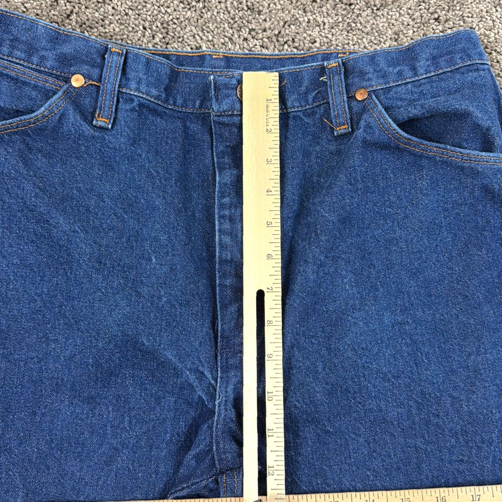 Wrangler VINTAGE Wrangler Jeans Mens 38 Straight Denim Blue Dark Wash 30 Inseam USA Wrangler 39912NV Jeans Size US 38 / EU 54 - 5 Thumbnail