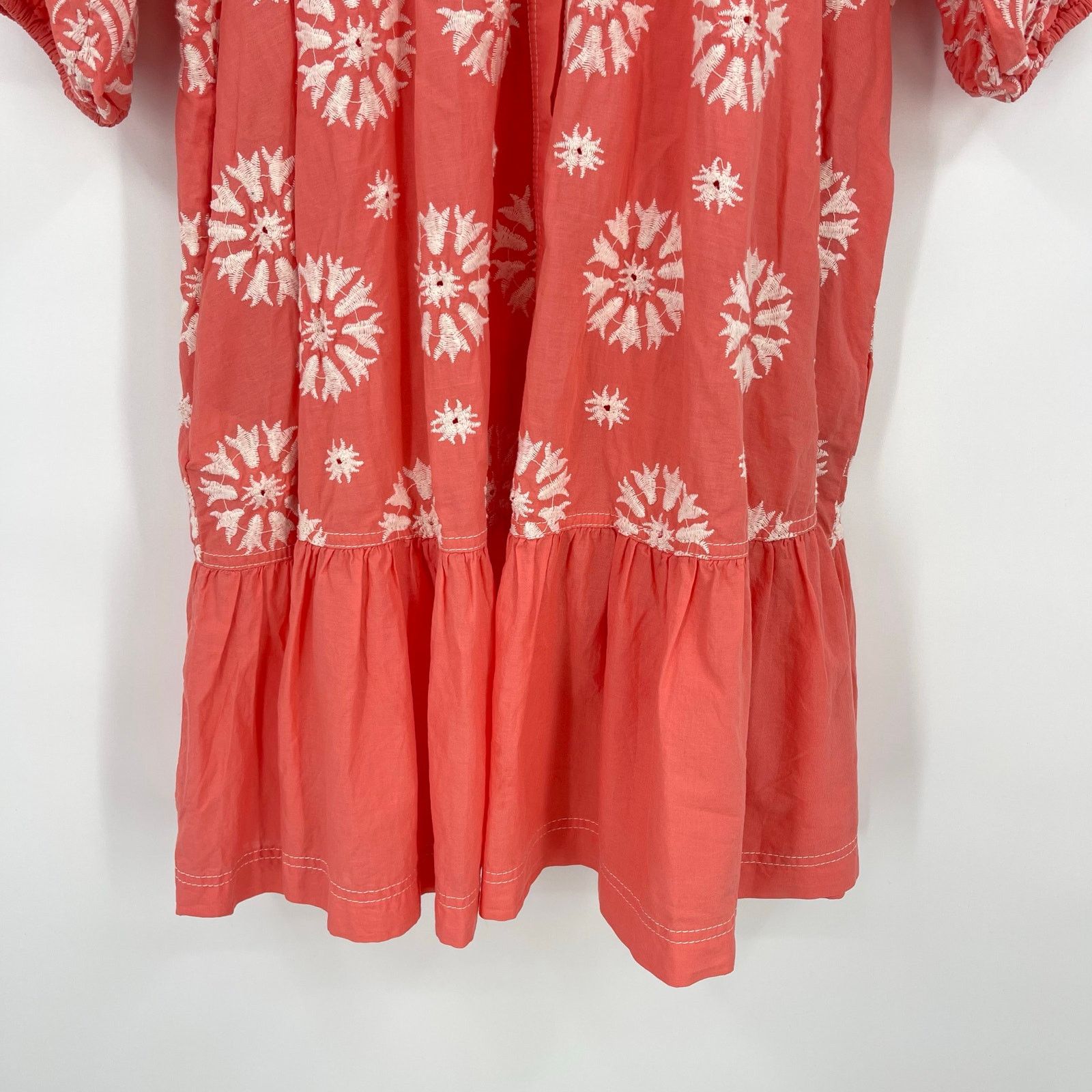 Other Devotion Twins | Coral Embroidered Cotton Dress S Size S / US 4 / IT 40 - 9 Thumbnail