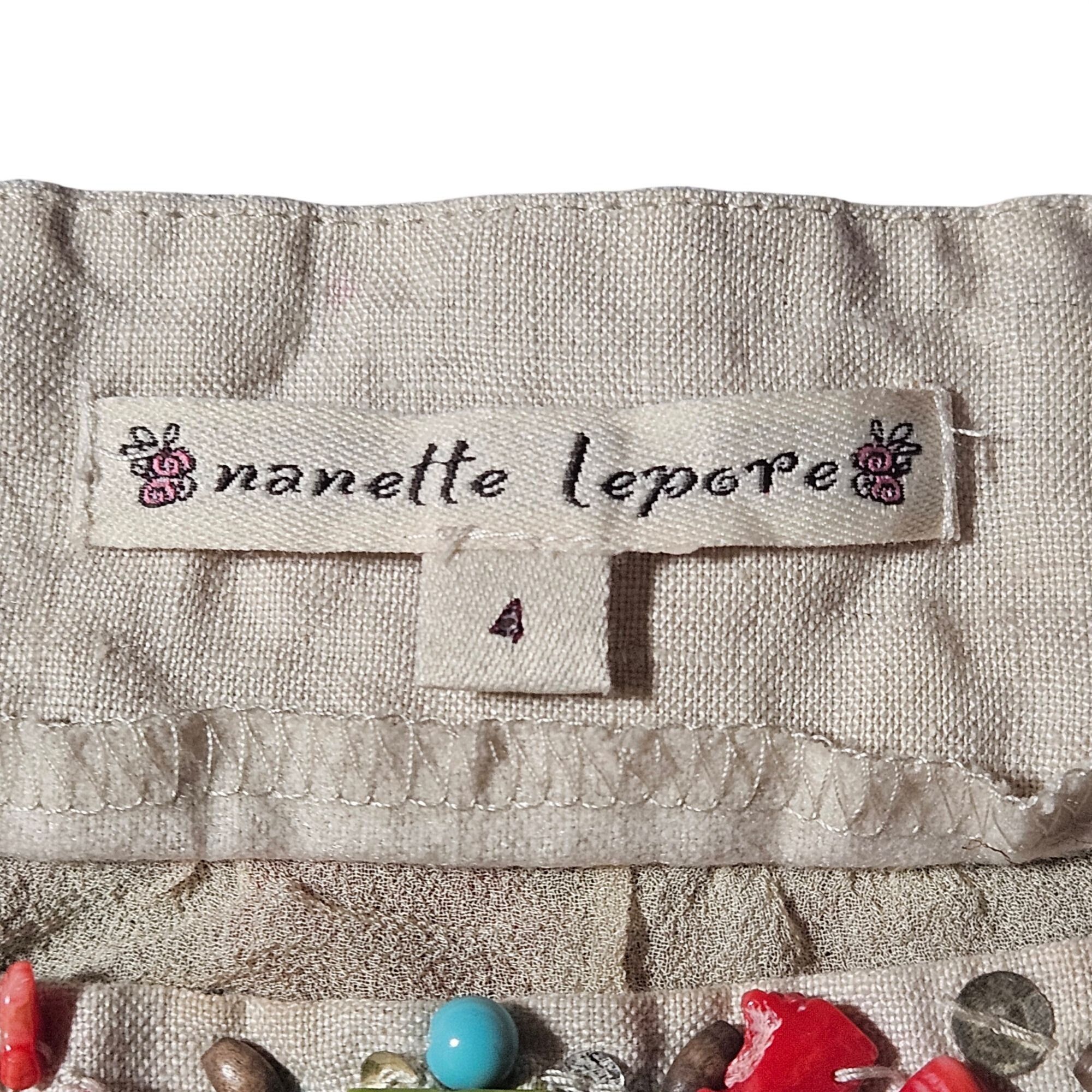 Nanette Lepore Nanette Lepore Silk Blouse 4 Embellished Floral Silk, Boho C Size S / US 4 / IT 40 - 3 Thumbnail