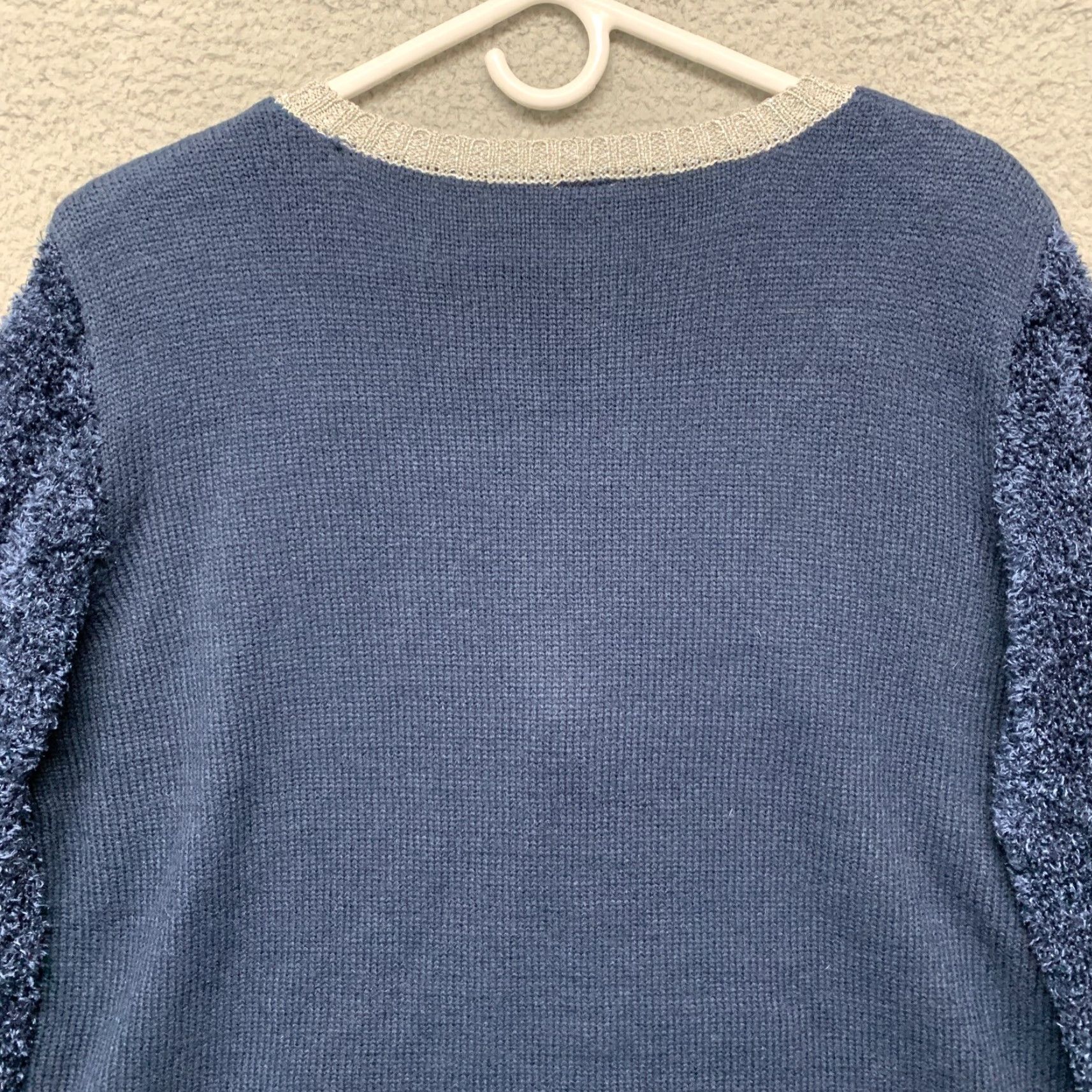 Vintage Holiday Time Women’s Large Blue CHILL'N Embellished Warm Winter Sweater Shirt (12-14) Pullover Womens Size L / US 10 / IT 46 - 5 Thumbnail