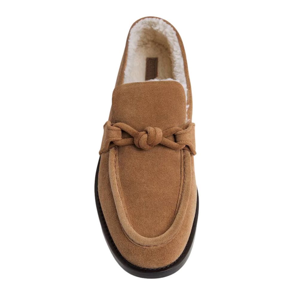 BOTTEGA VENETA Astaire $1200 Caramel/Popcorn Suede Loafers N