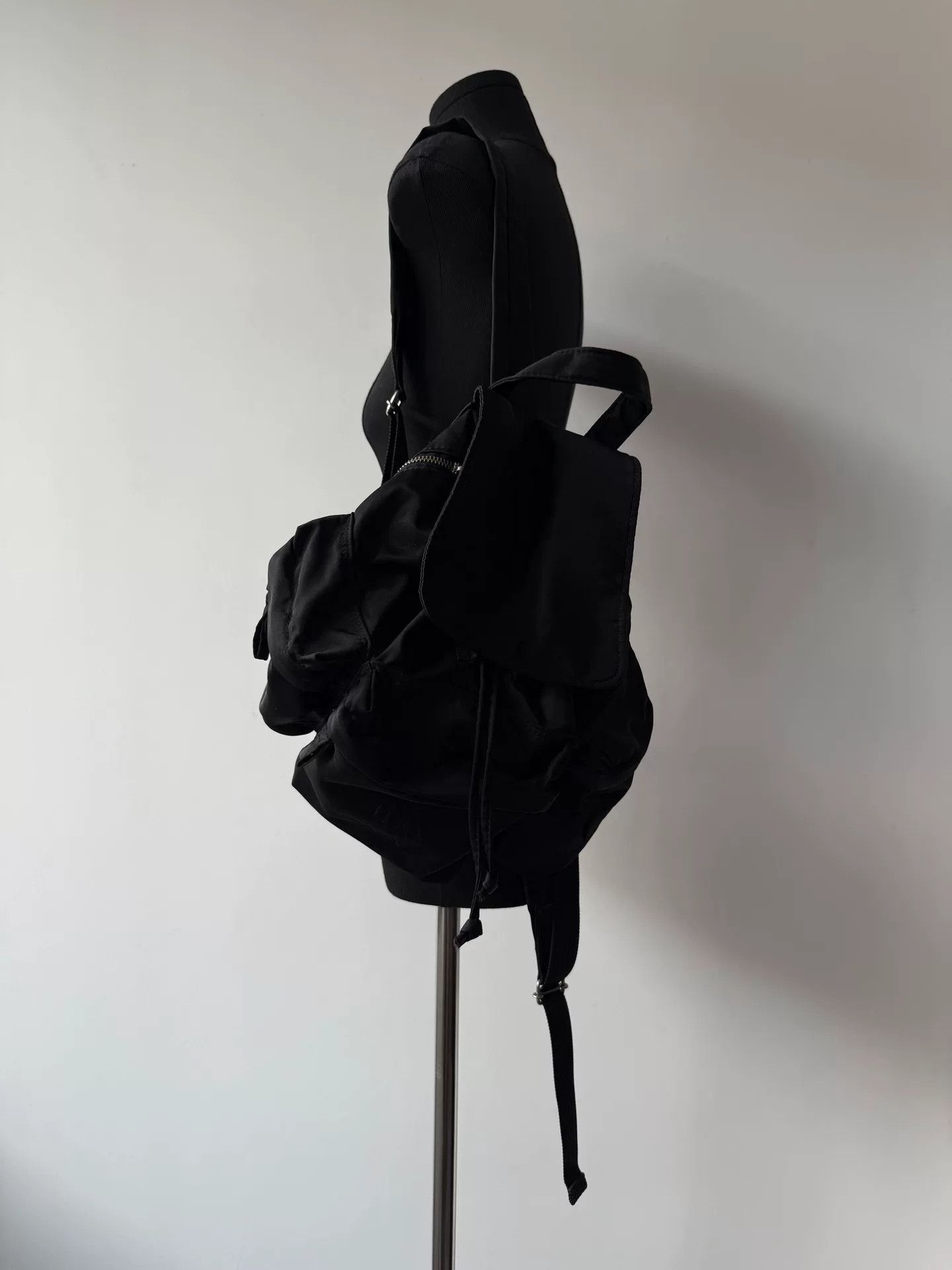 Jean Paul Gaultier Jean Paul Gaultier Black Parachute Backpack Size ONE SIZE - 1 Thumbnail