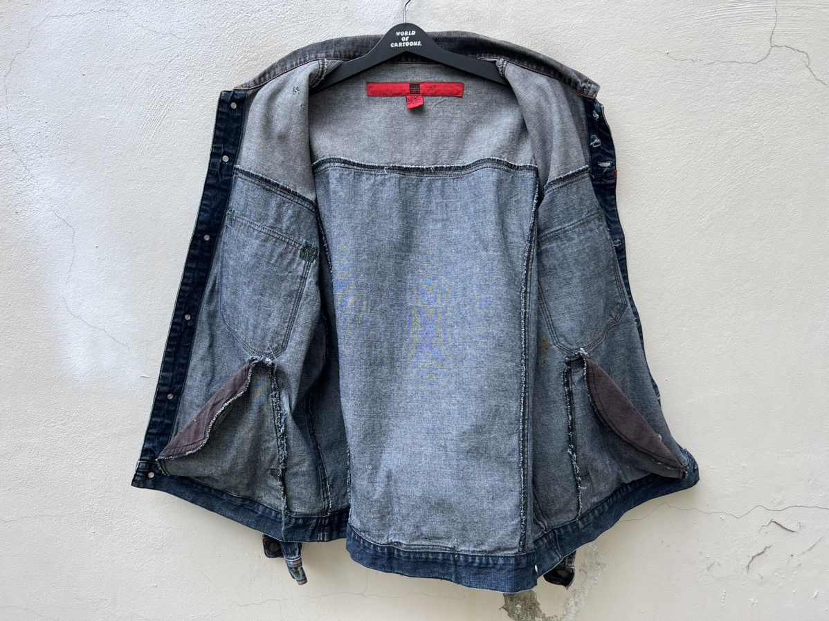 Marithe + Francois Girbaud Vintage MFG Distressed Oversized Denim Jacket Size US XL / EU 56 / 4 - 21 Thumbnail