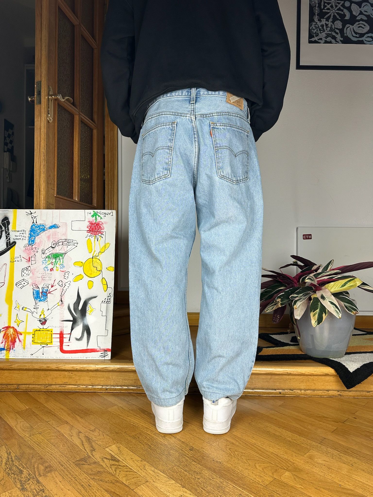 Levi's 90s Levi’s 615 Orange Tab Denim Jeans Vintage Size US 36 / EU 52 - 5 Thumbnail