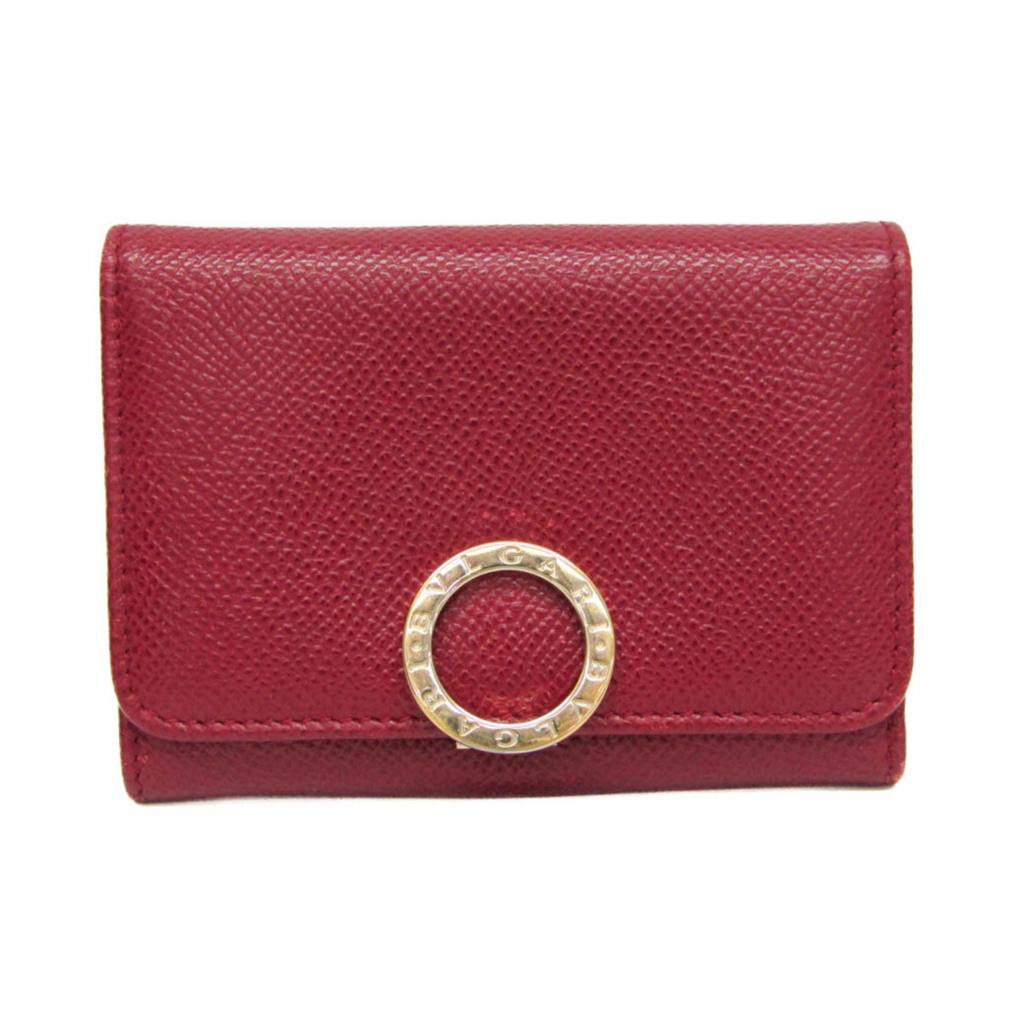 Bvlgari Bvlgari BVLGARI Leather Card Case Red Color Size ONE SIZE - 1 Thumbnail
