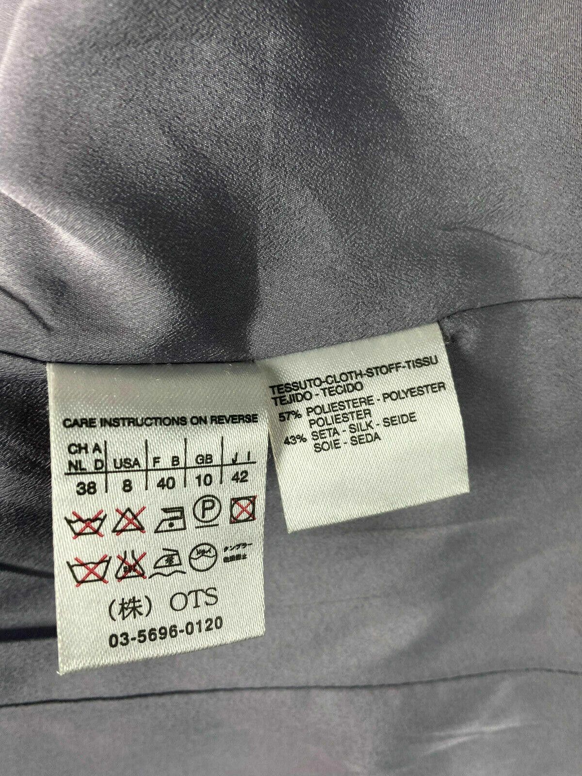 Designer Max Mara Purple Silk Blend Basic Jacket Size USA 8 Size M / US 6-8 / IT 42-44 - 10 Thumbnail