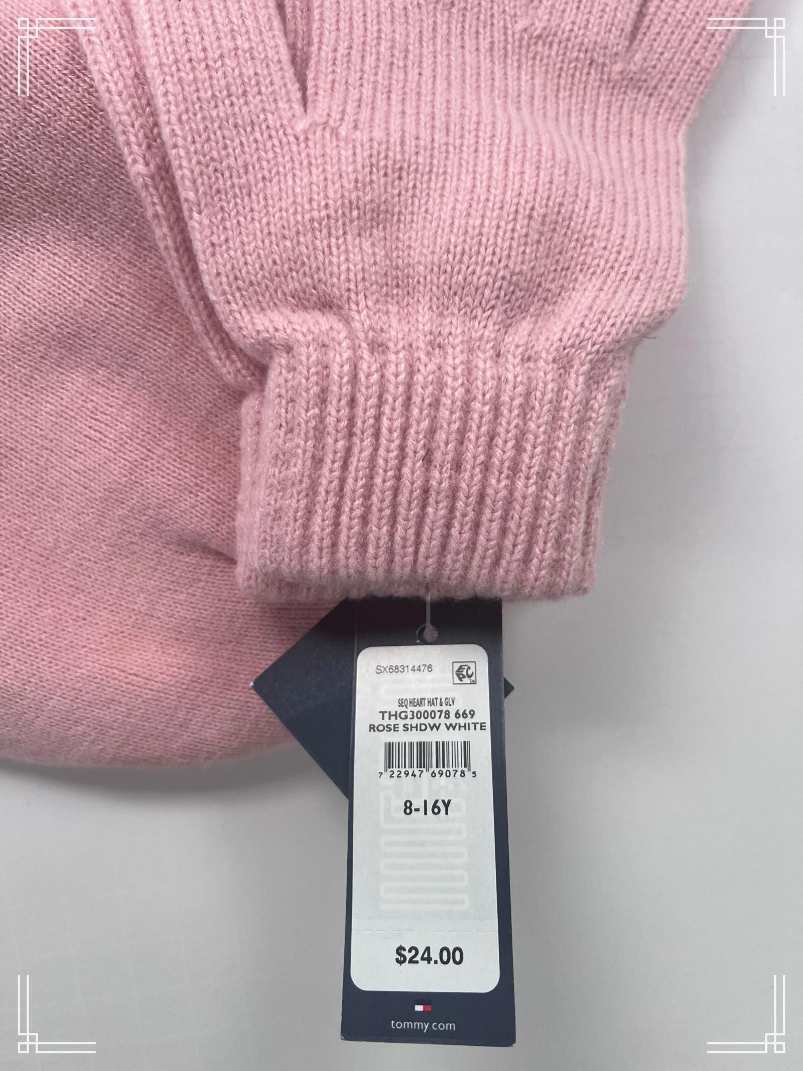 Tommy Hilfiger Tommy Hilfiger Pink Hat and Glove Set for Girls (8-16Y) Size ONE SIZE - 4 Thumbnail