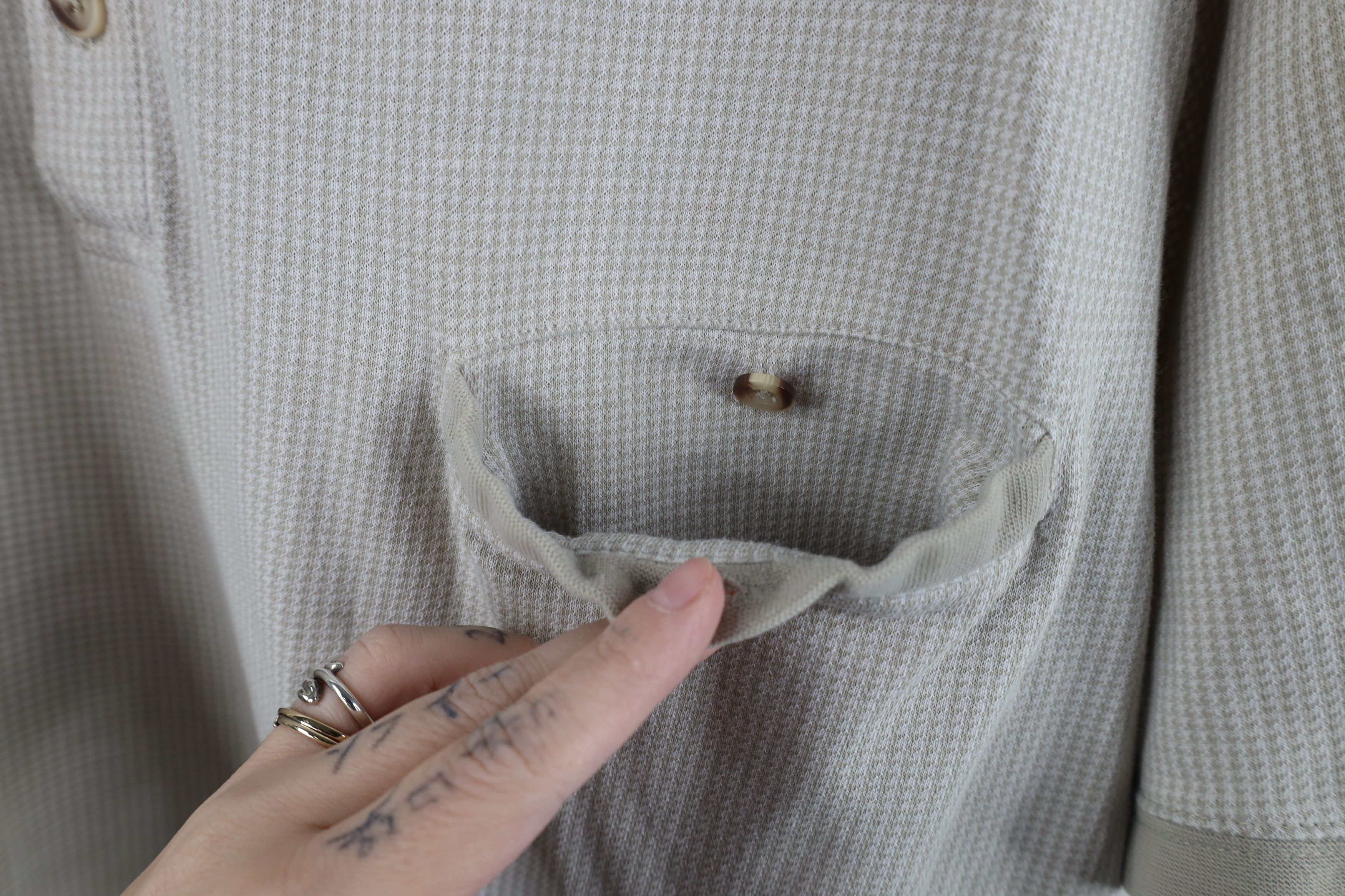 Vintage Vintage 90s Streetwear Houndstooth Knit Pullover Polo Shirt Size US XXL / EU 58 / 5 - 6 Thumbnail