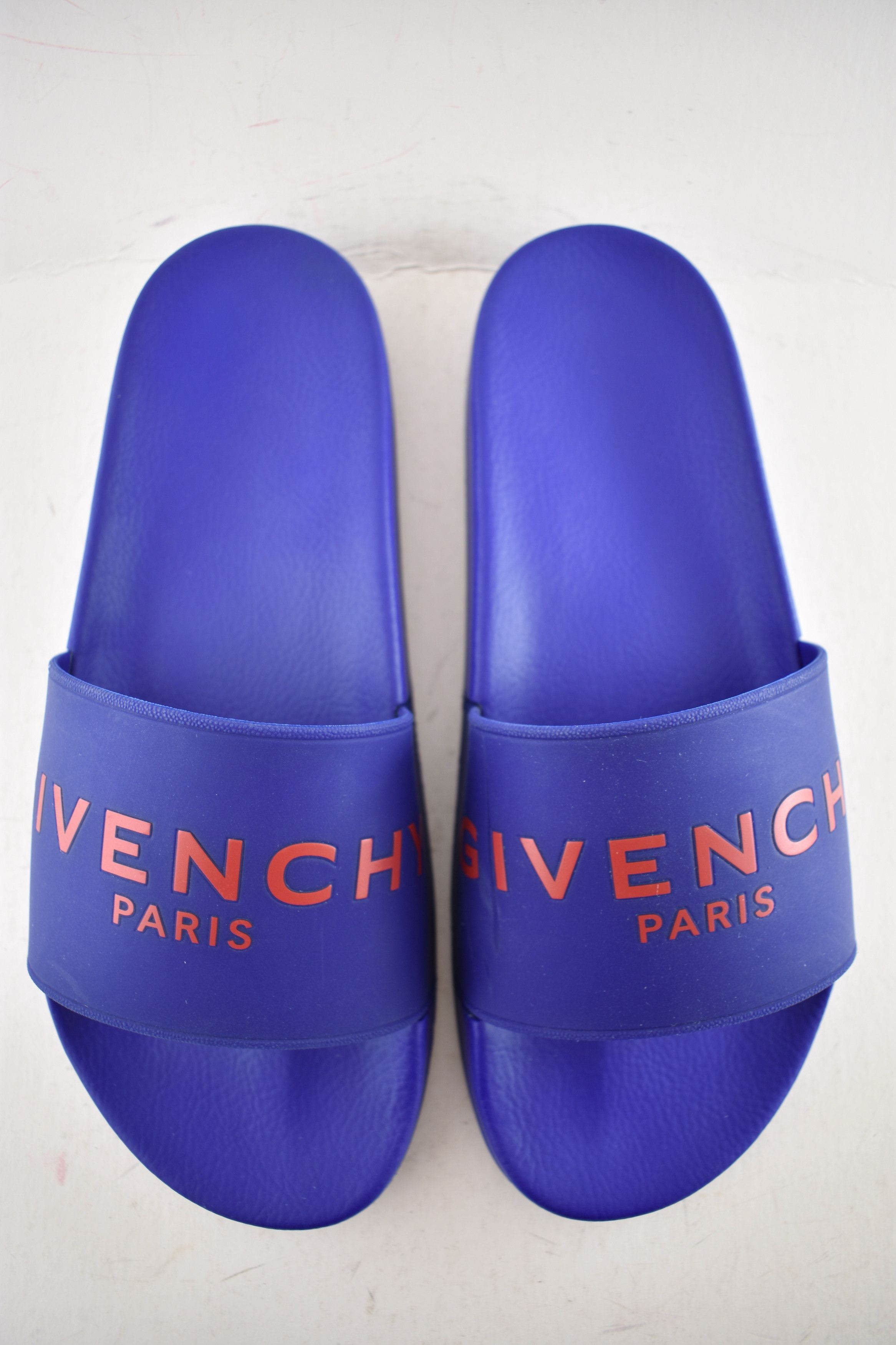 Givenchy Paris Red Logo Rubber Pool Slide Sandal Flip Flop 44 11 Size US 11 / EU 44 - 7 Thumbnail