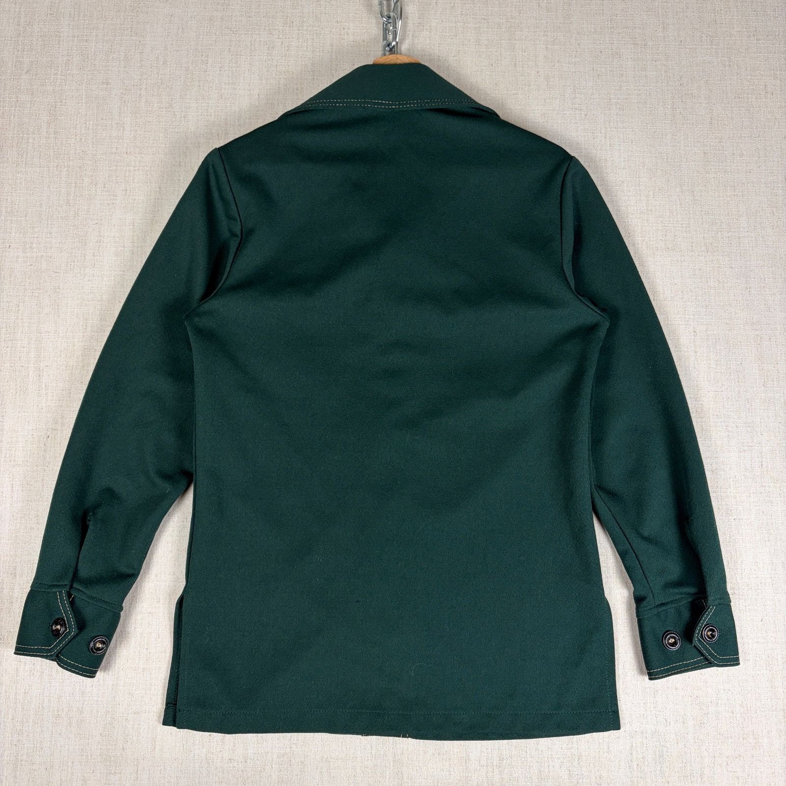 Sears VTG Sears Kings Road 1970s Disco Forest Green Smll Button Up Size US S / EU 44-46 / 1 - 5 Thumbnail