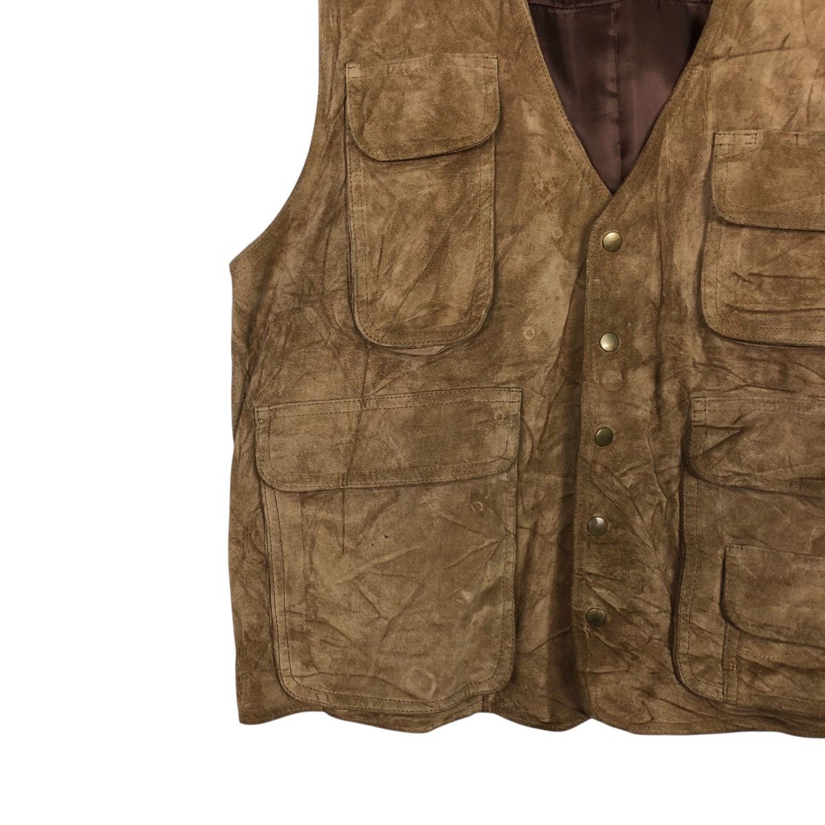 Japanese Brand 📌Q for C Vintage Vest Leather Jacket Worker Issey Miyake Size US M / EU 48-50 / 2 - 5 Thumbnail