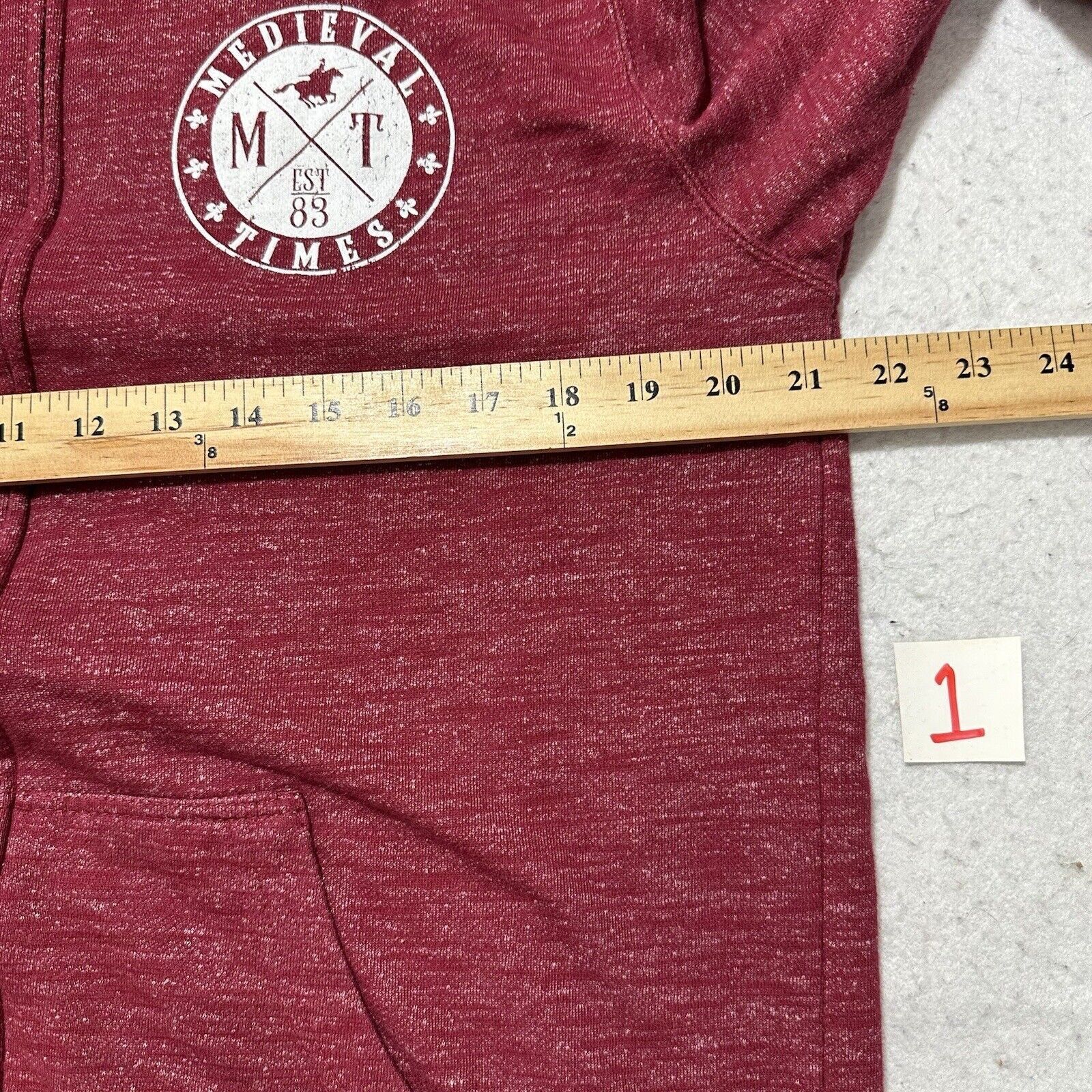 Other Medieval Times Medium Hoodie Maroon Dinner Show Sweatshirt Size US M / EU 48-50 / 2 - 8 Thumbnail