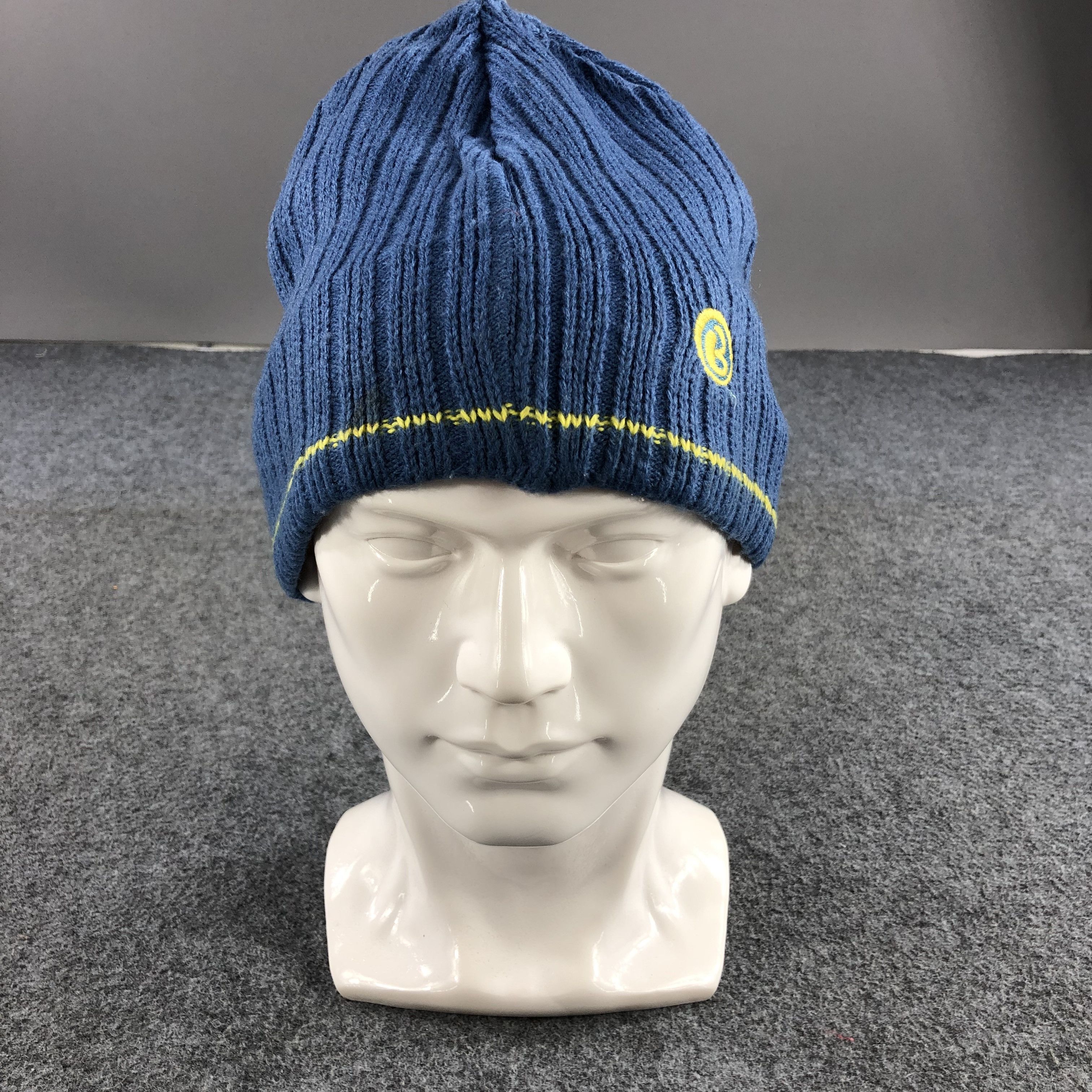 Bogner Vintage Bogner Ribbed Knit Beanie Blue Made In USA Hat B294 Size ONE SIZE - 1 Thumbnail