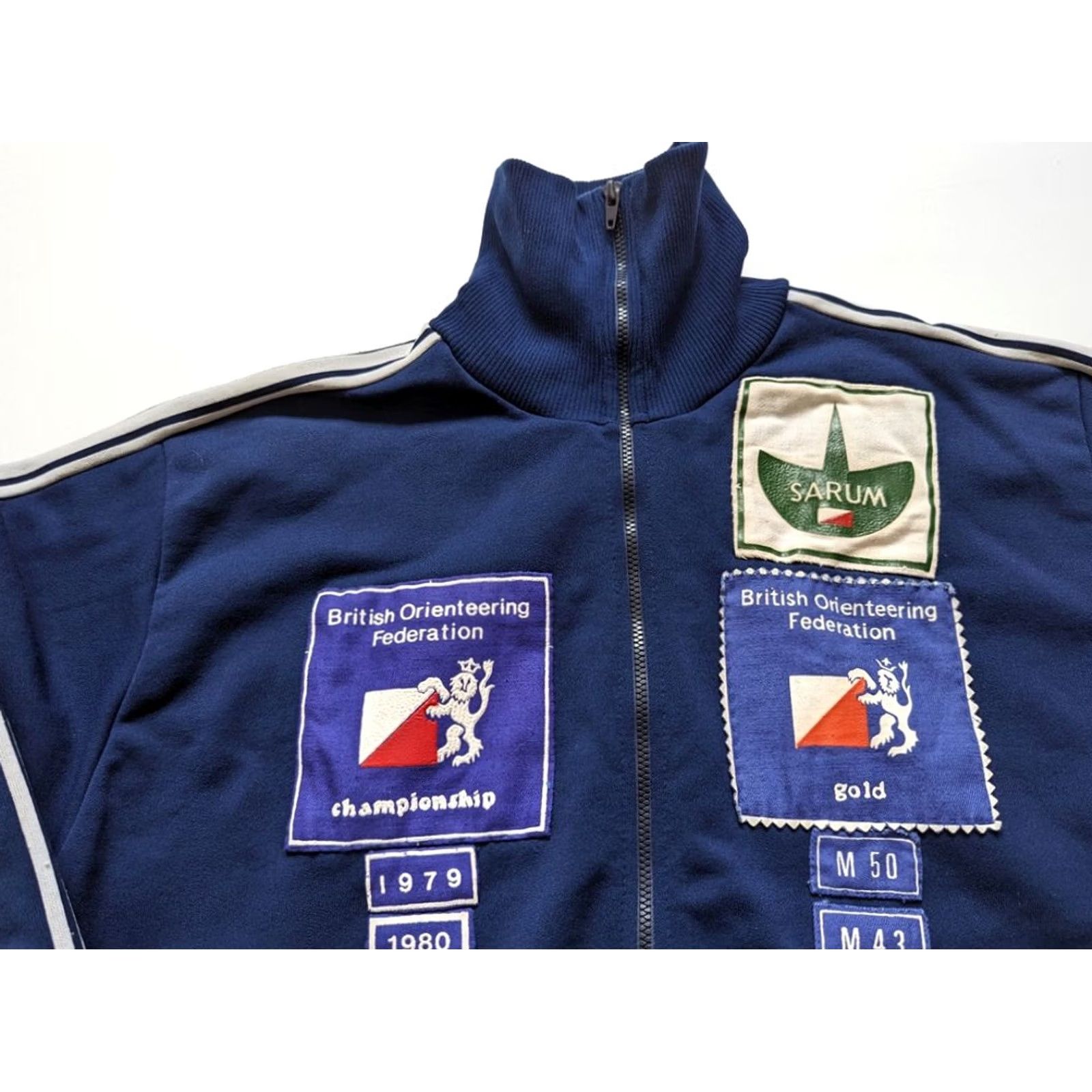 Vintage Rare Vintage British Orienteering Federation jacket 70s zip blue Mens 42 Polyester Jacket Size US XS / EU 42 / 0 - 7 Thumbnail