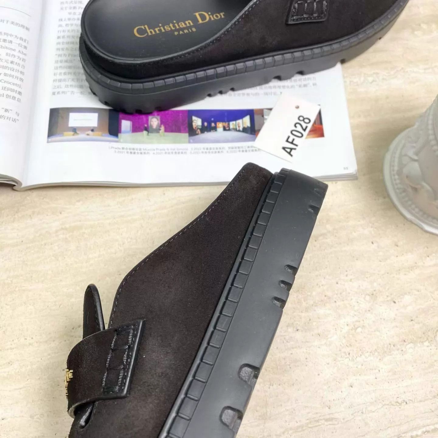 Dior Dior Boy Black Leather Mule Slippers 36D Size US 5.5 / IT 35.5 - 4 Thumbnail