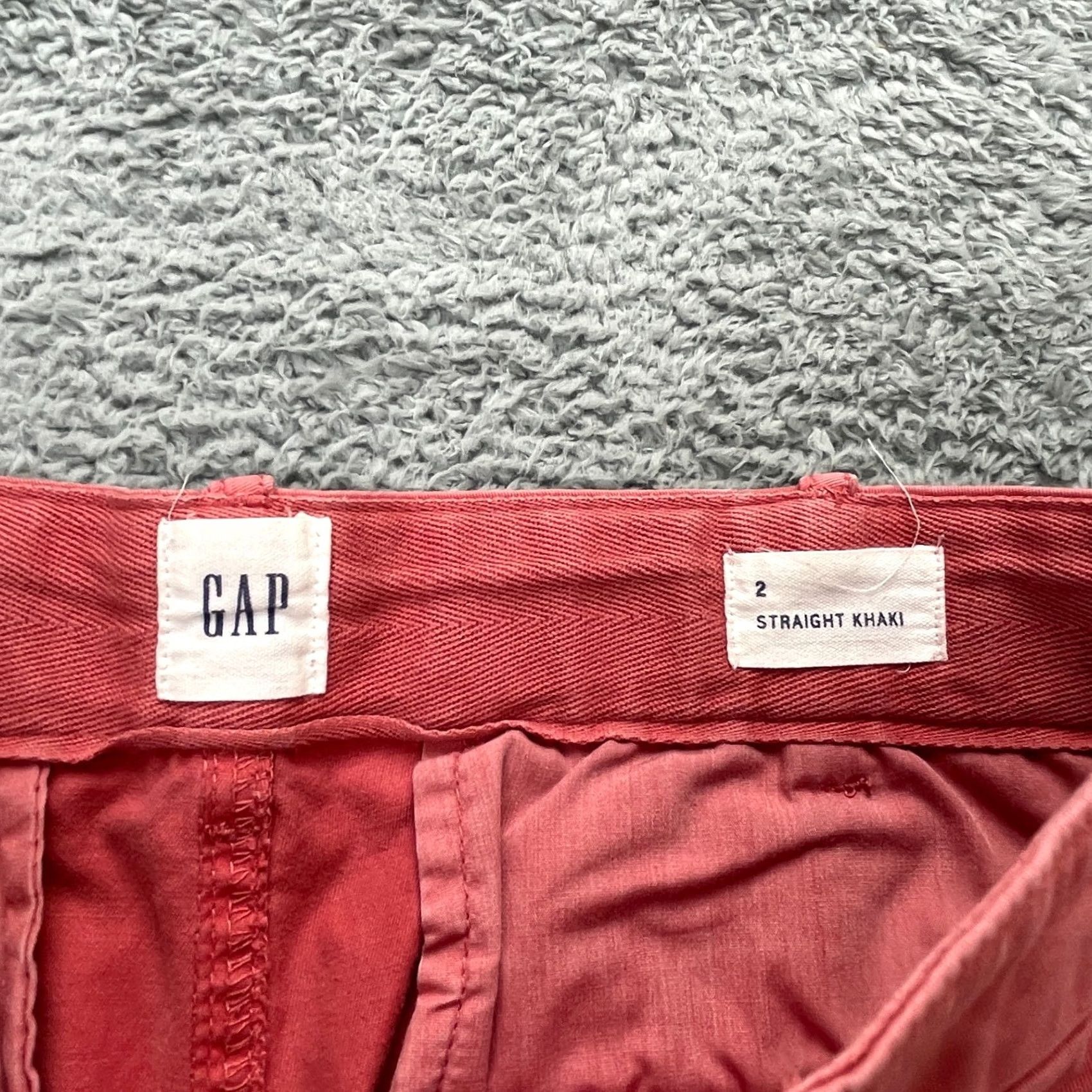 Gap VINTAGE Gap Pants Womens 2 Pink Khaki Straight Leg Cotton Stretch Workwear Casual Size 26" / US 2 / IT 38 - 3 Thumbnail