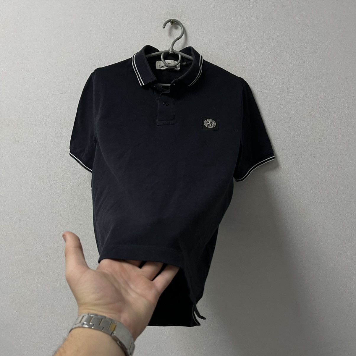Stone Island Stone Island Polo Tee T Shirt Program Patch Blue Size US S / EU 44-46 / 1 - 6 Thumbnail