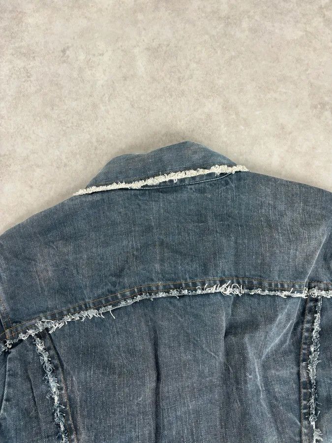 Roberto Cavalli AW2003 Cavalli Blue Eroded Denim Rebel Jacket Size US L / EU 52-54 / 3 - 6 Thumbnail