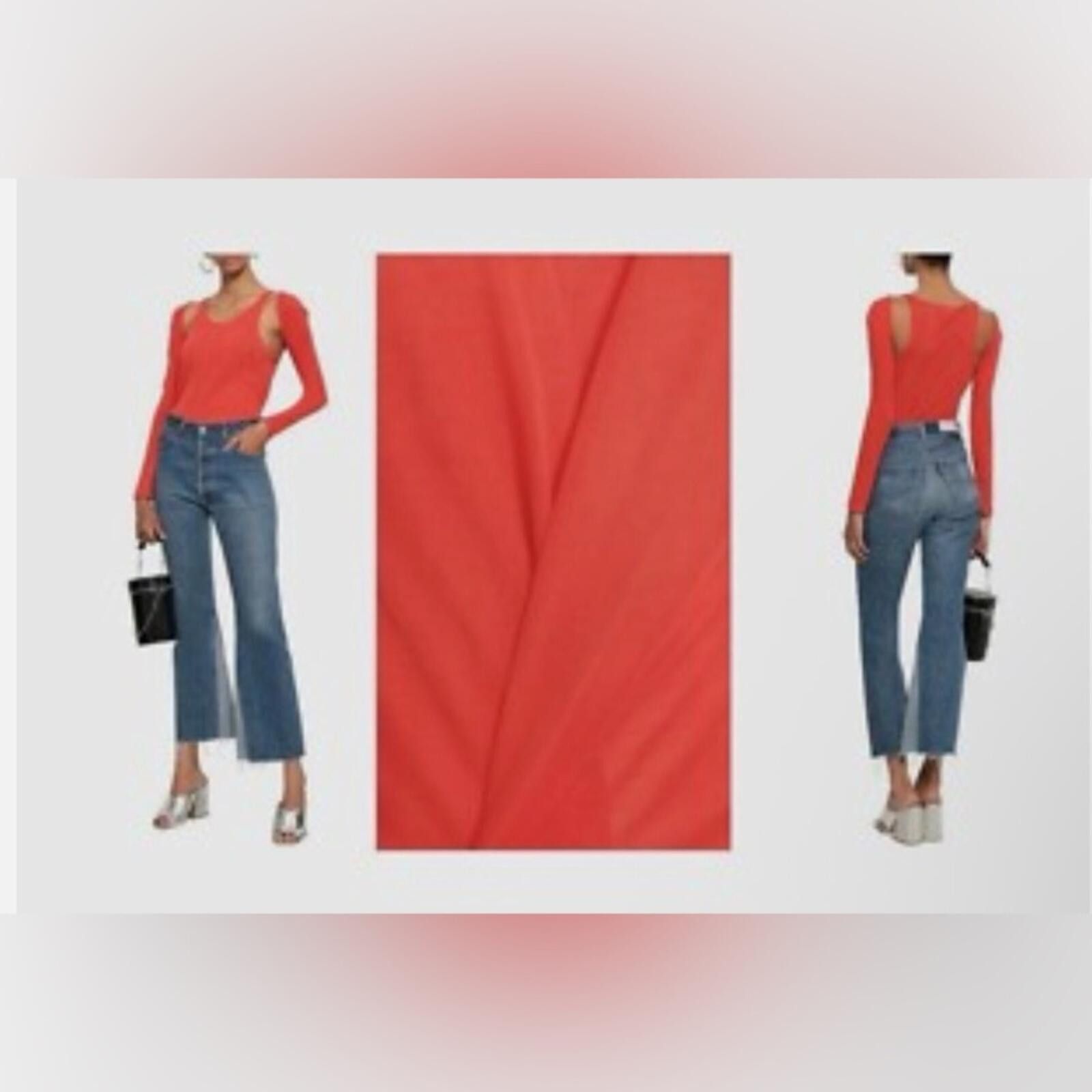 Helmut Lang NWT $445 Helmut Lang Orange Long Sleeve Top, Size M Size M / US 6-8 / IT 42-44 - 2 Thumbnail