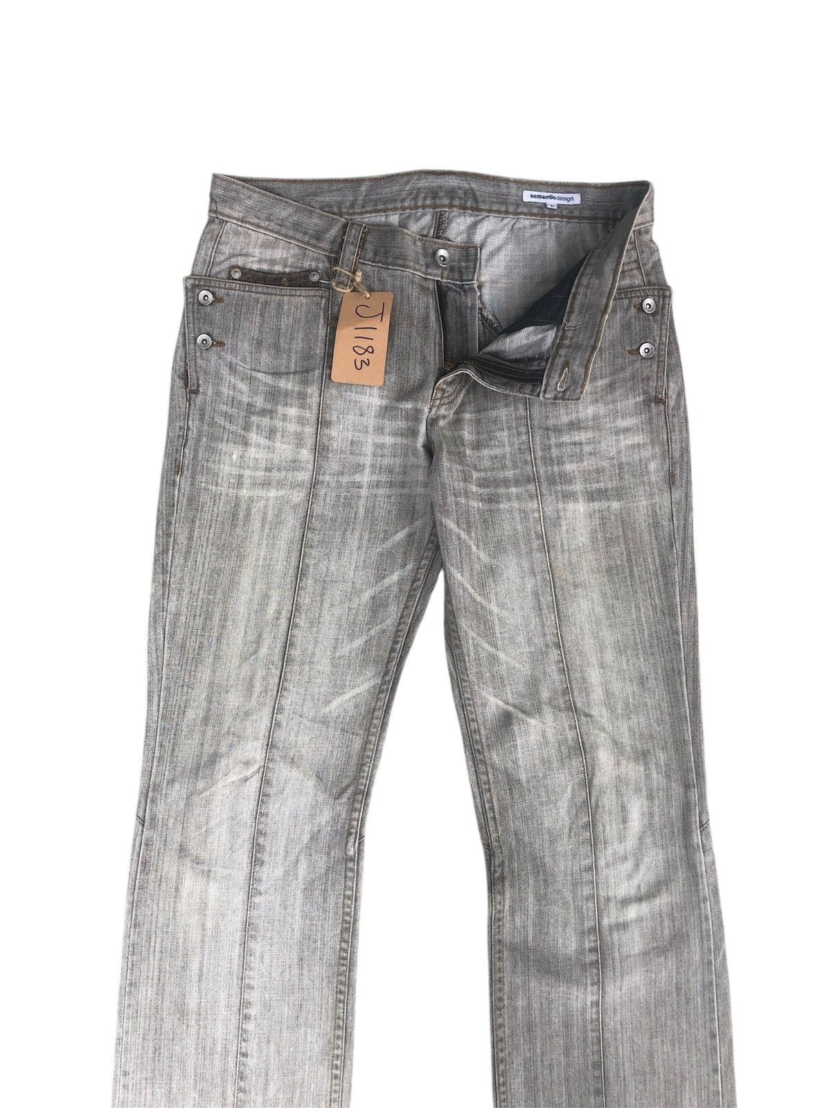 semanticdesign Semantic Design Flared Jeans Snake Skin Distressed Jeans Size US 33 - 3 Thumbnail