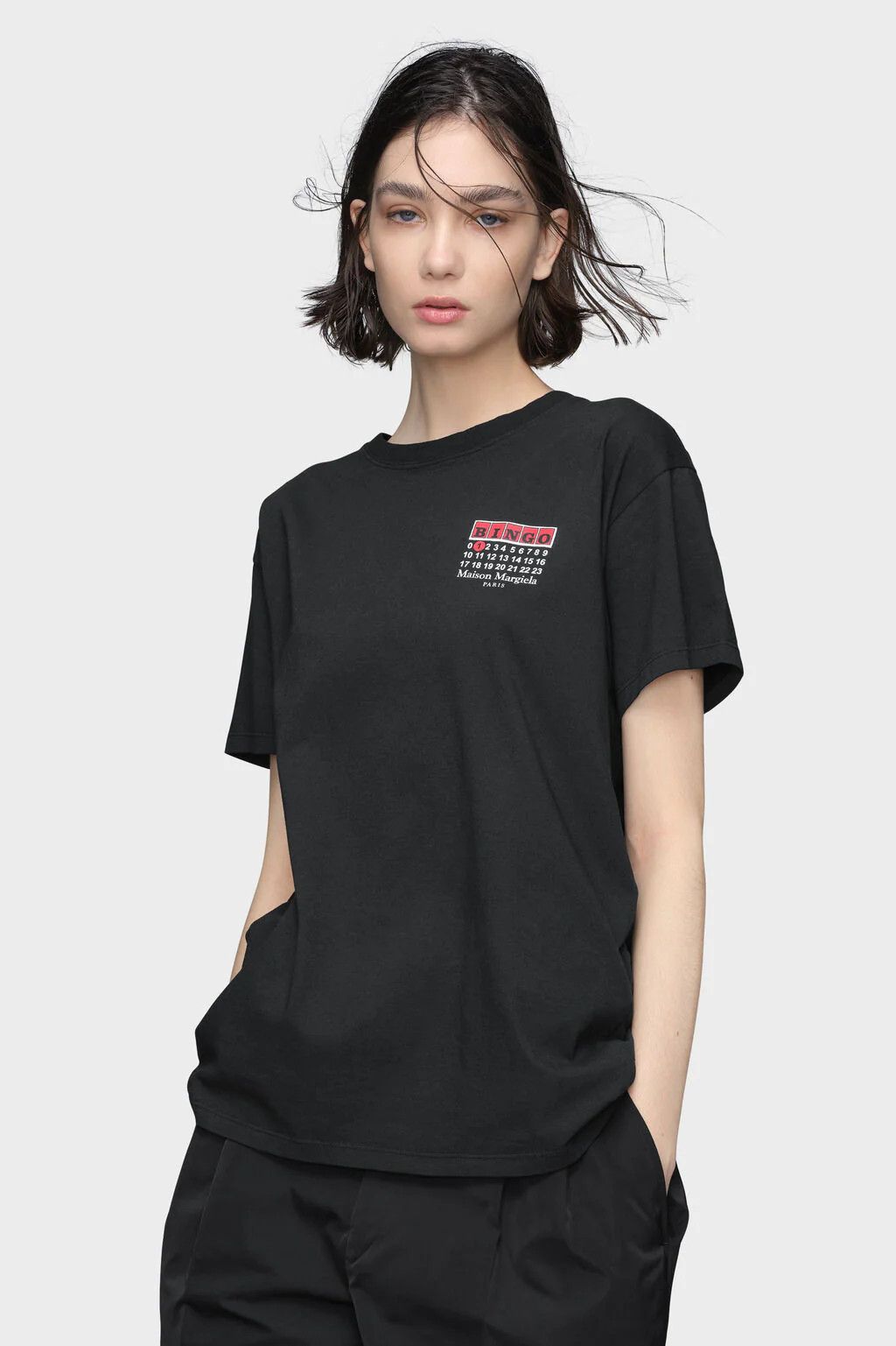Maison Margiela o1w1db10526 Bingo T-Shirt in Black Size XS / US 0-2 / IT 36-38 - 2 Thumbnail