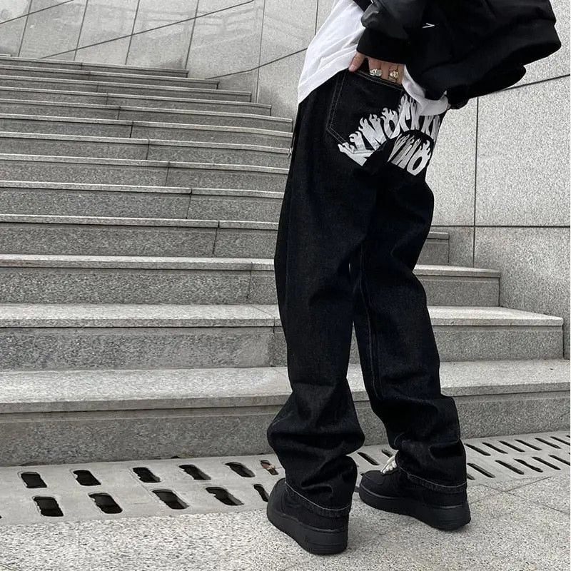 Japanese Brand × Jean Devil Graphic Black Denim Jeans Size US 34 / EU 50 - 3 Thumbnail