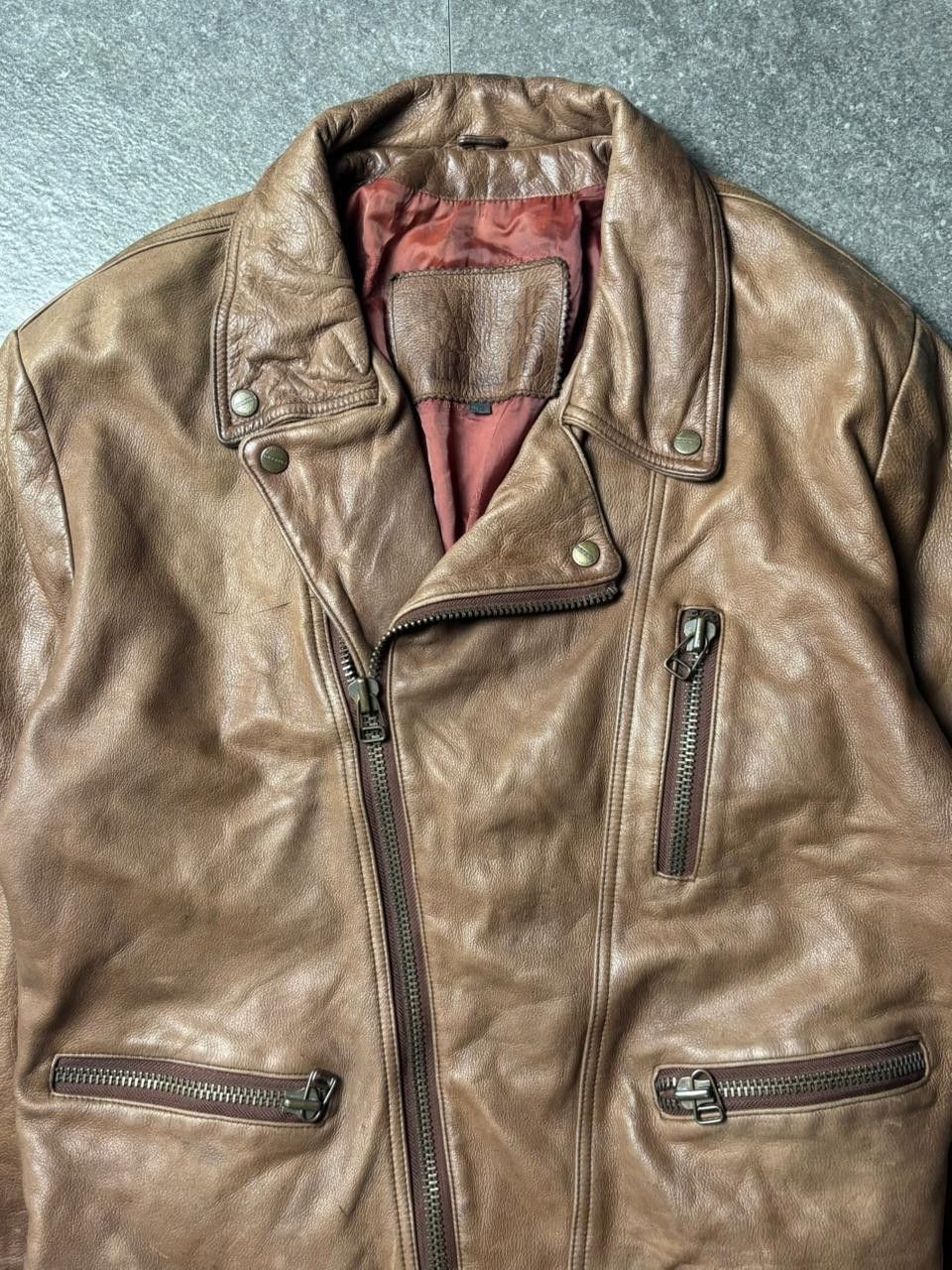Marithe + Francois Girbaud 1990s Marithe Francois Girbaud Ramones Leather Jacket Size US L / EU 52-54 / 3 - 8 Thumbnail