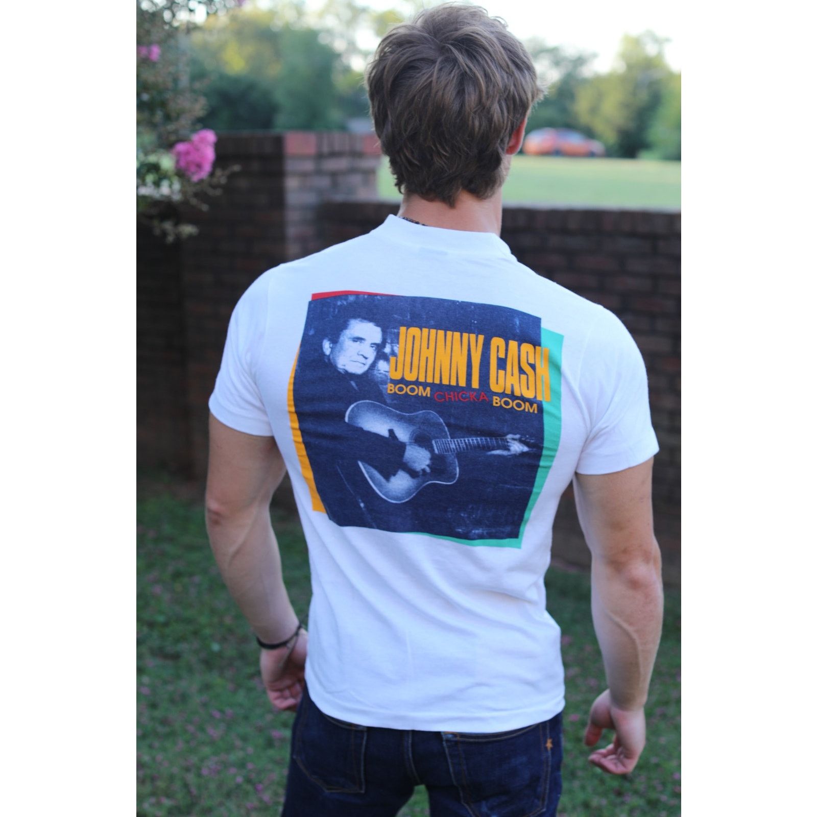 Vintage NEW SUPER RARE single stitch 1991 Johnny Cash Tshirt Size US M / EU 48-50 / 2 - 1 Thumbnail