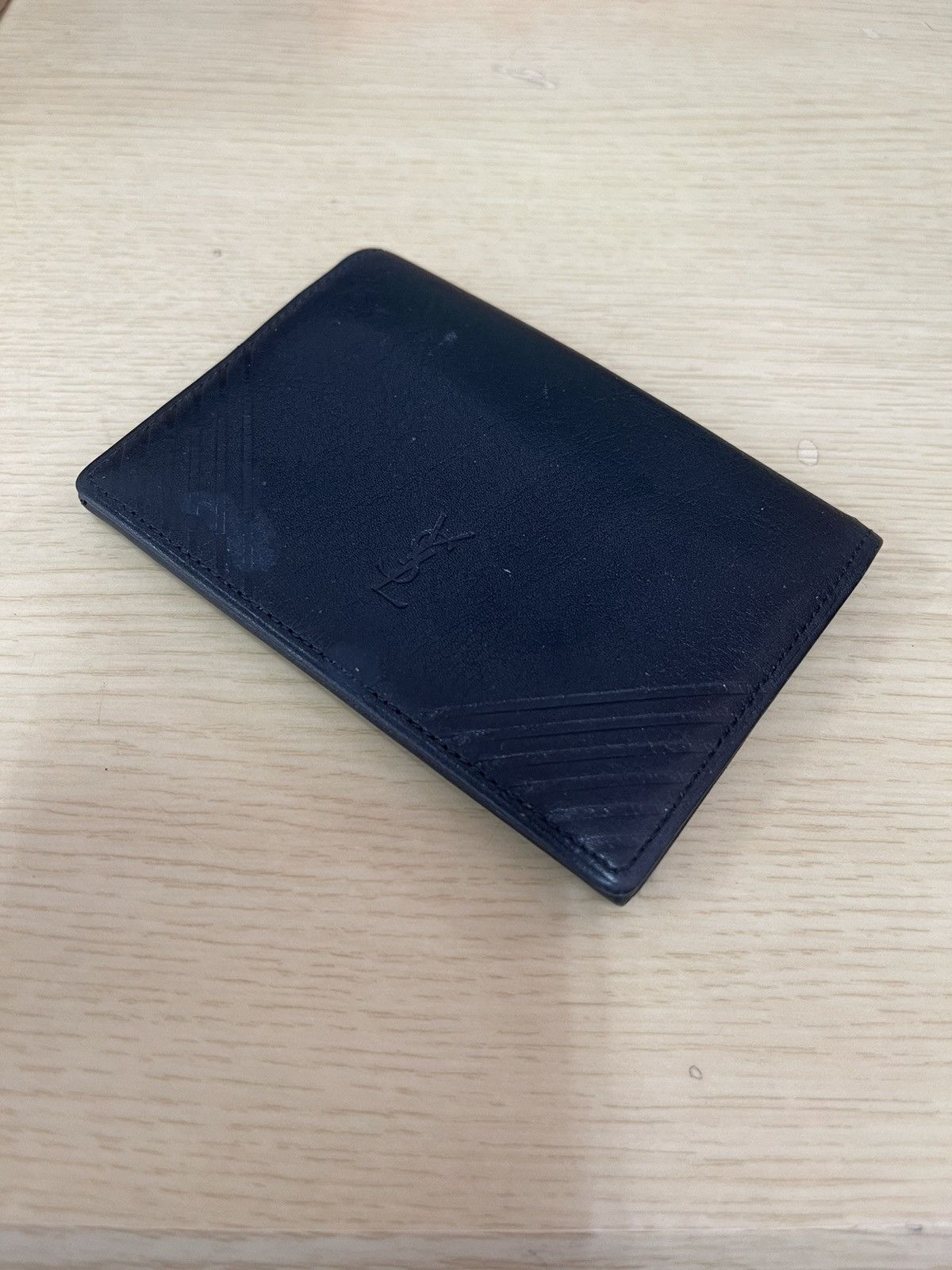 Yves Saint Laurent YSL Leather Card Wallet Yves Saint Laurent Compact Bifold Size ONE SIZE - 3 Thumbnail