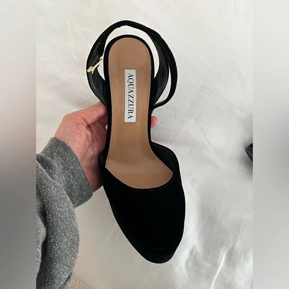 Aquazzura o1srvl11e1024 Pump in Black Size US 7 / IT 37 - 4 Thumbnail