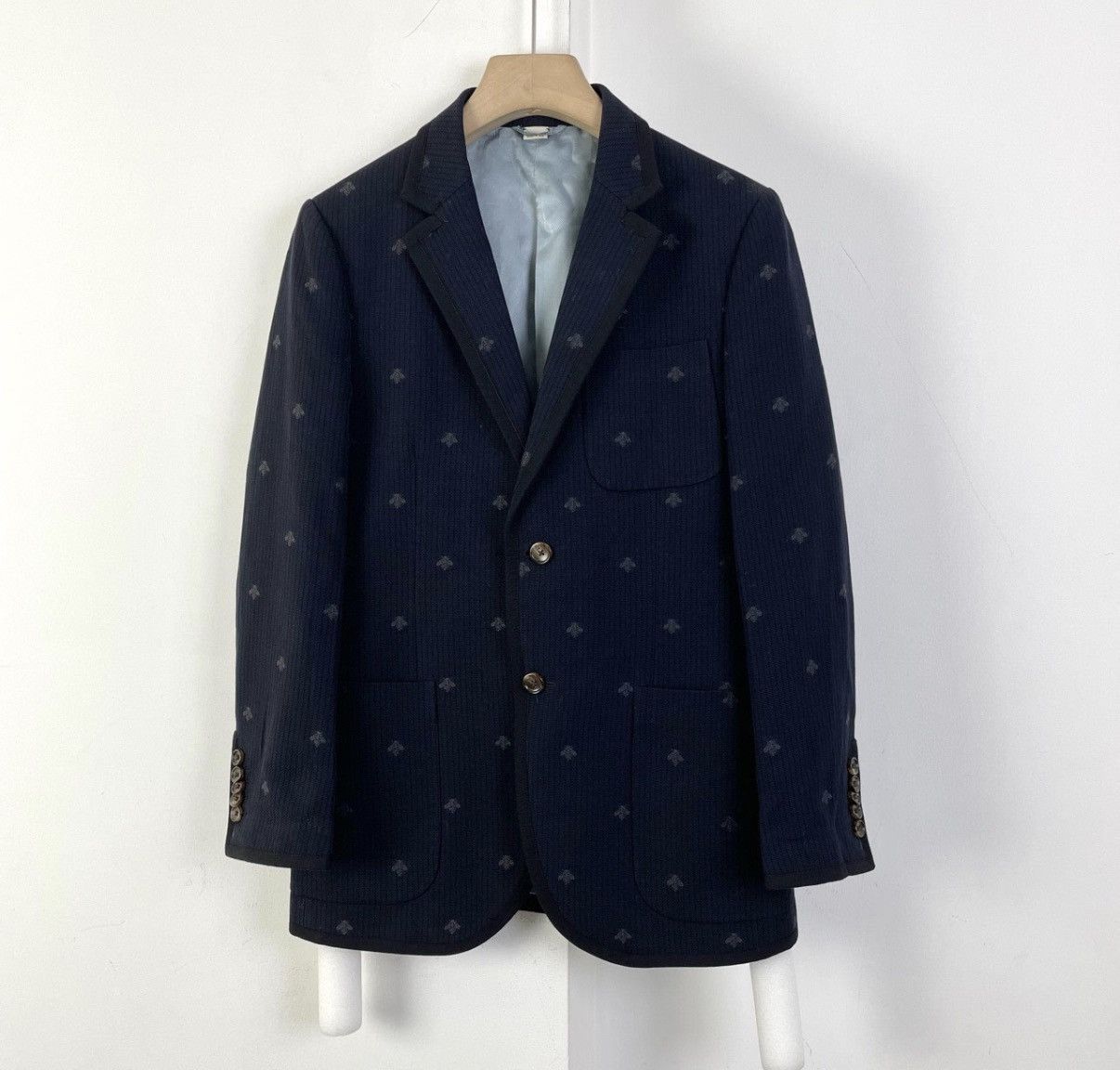 Gucci Blue Patterned Blazer - Size S Size US S / EU 44-46 / 1 - 1 Thumbnail