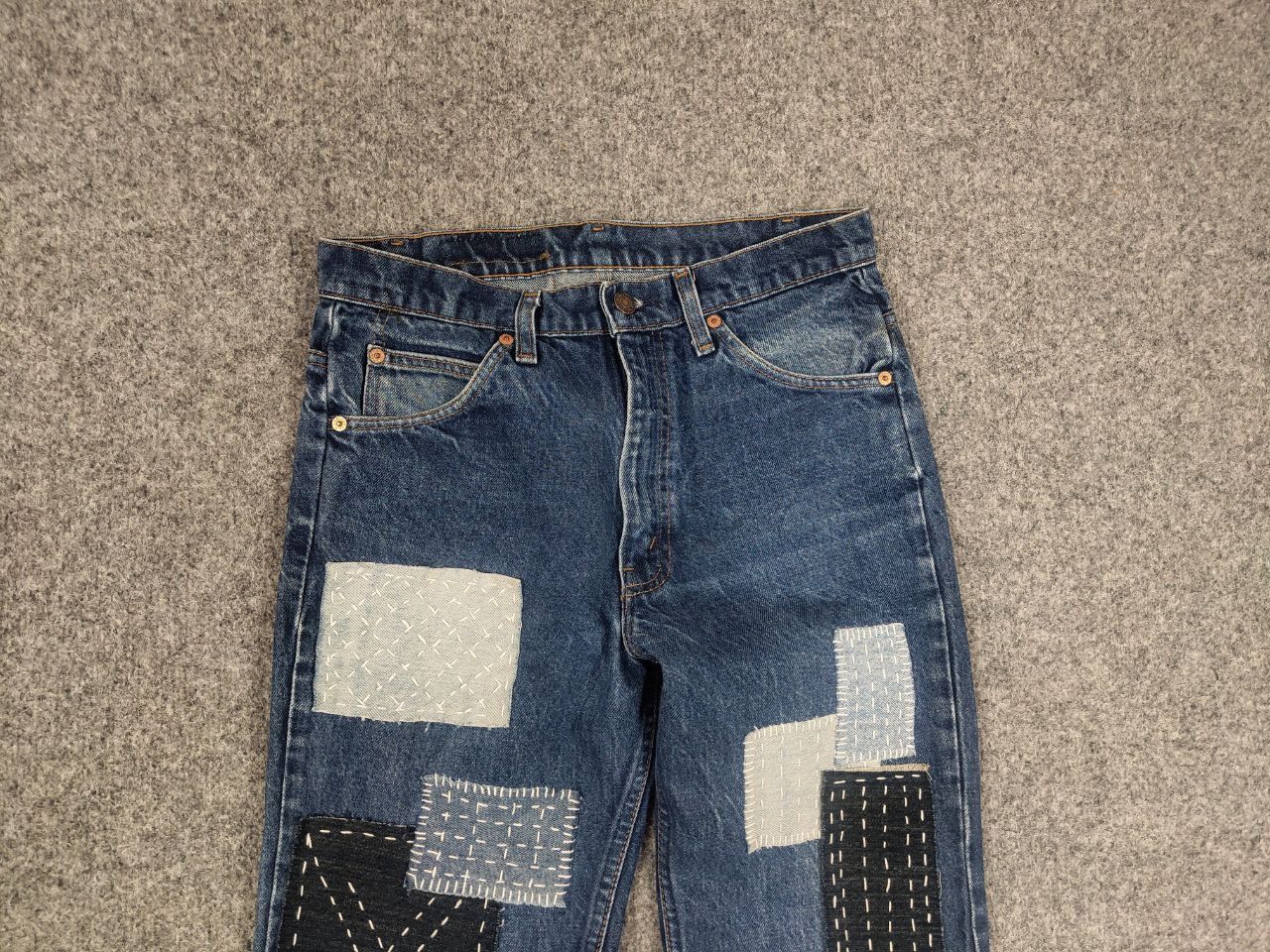 Japanese Brand Vintage 90's levis 517 Sashiko Japan Patchwork Denim Jeans Size US 30 / EU 46 - 3 Thumbnail