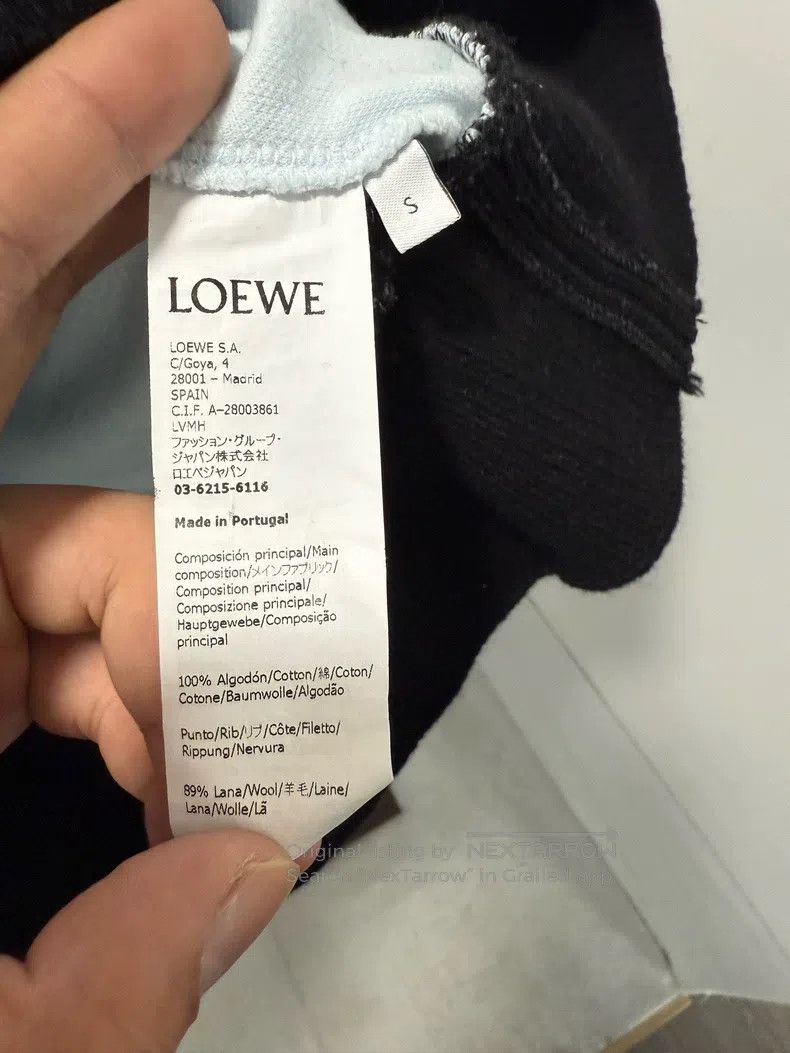 Loewe Loewe Wool patchwork embroidered logo hoodie Size S / US 4 / IT 40 - 7 Thumbnail