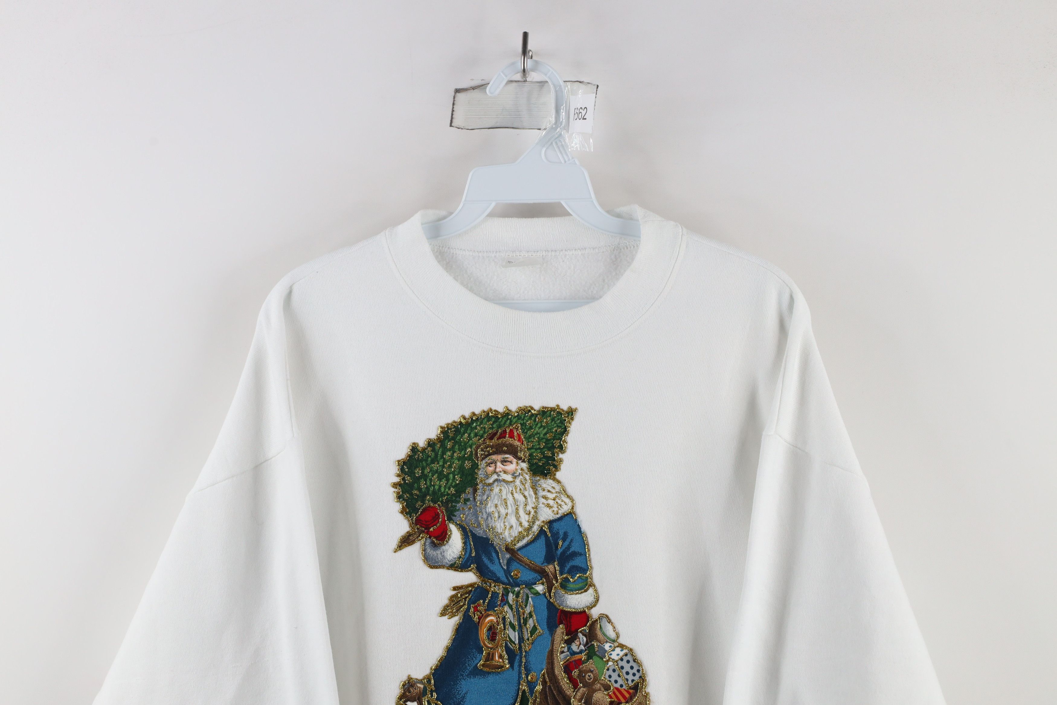 Vintage Vintage 90s Streetwear Christmas Santa Glitter Sweatshirt Size L / US 10 / IT 46 - 2 Thumbnail