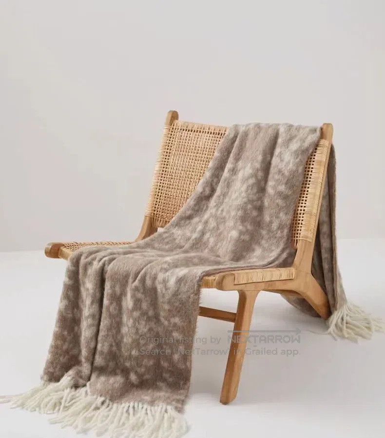 Brunello Cucinelli Brunello Cucinelli size 212*143cm Alpaca and wool thick bla Size ONE SIZE - 2 Thumbnail