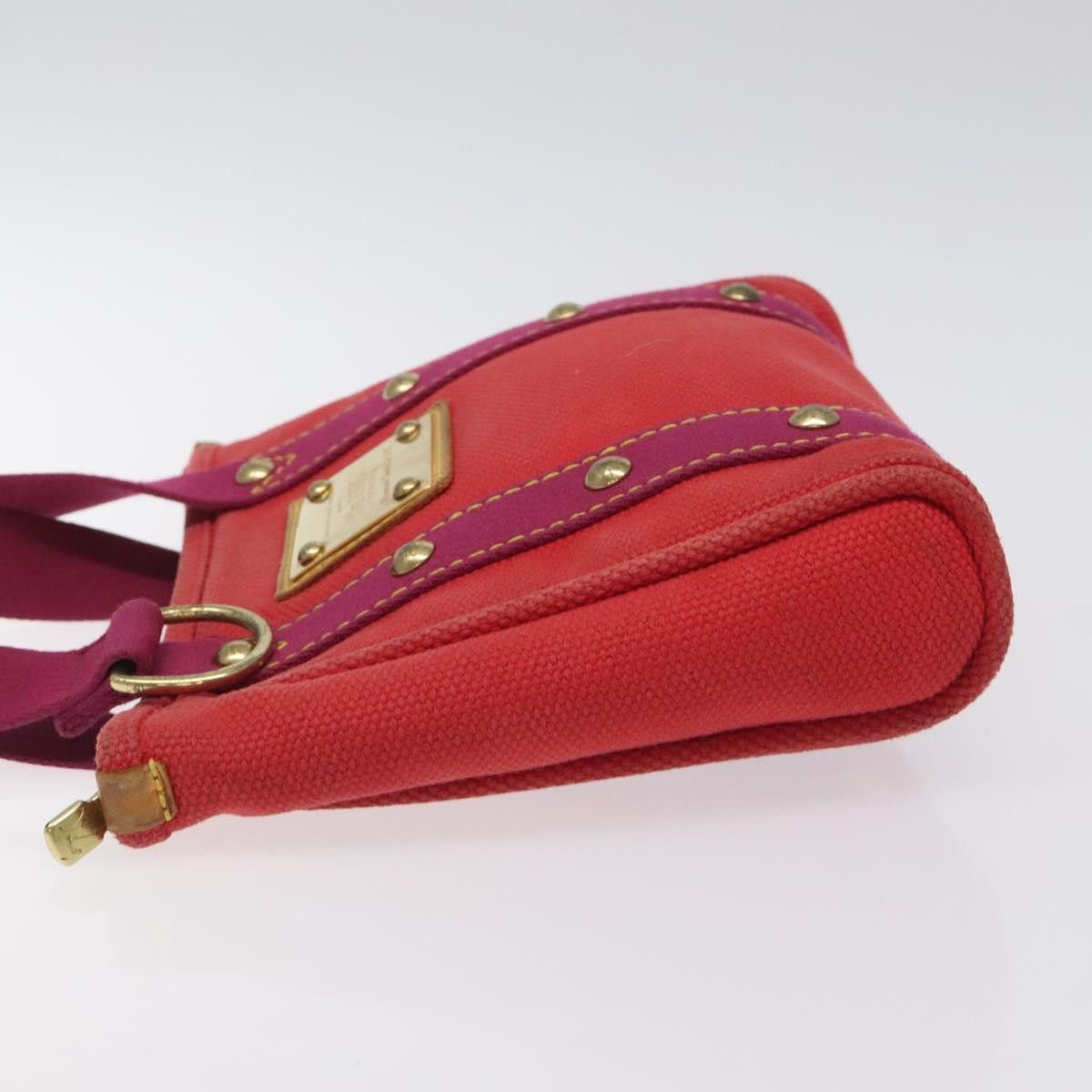 Louis Vuitton LOUIS VUITTON Antigua Cabas PM Tote Bag Canvas Rouge M40037 Size ONE SIZE - 4 Thumbnail