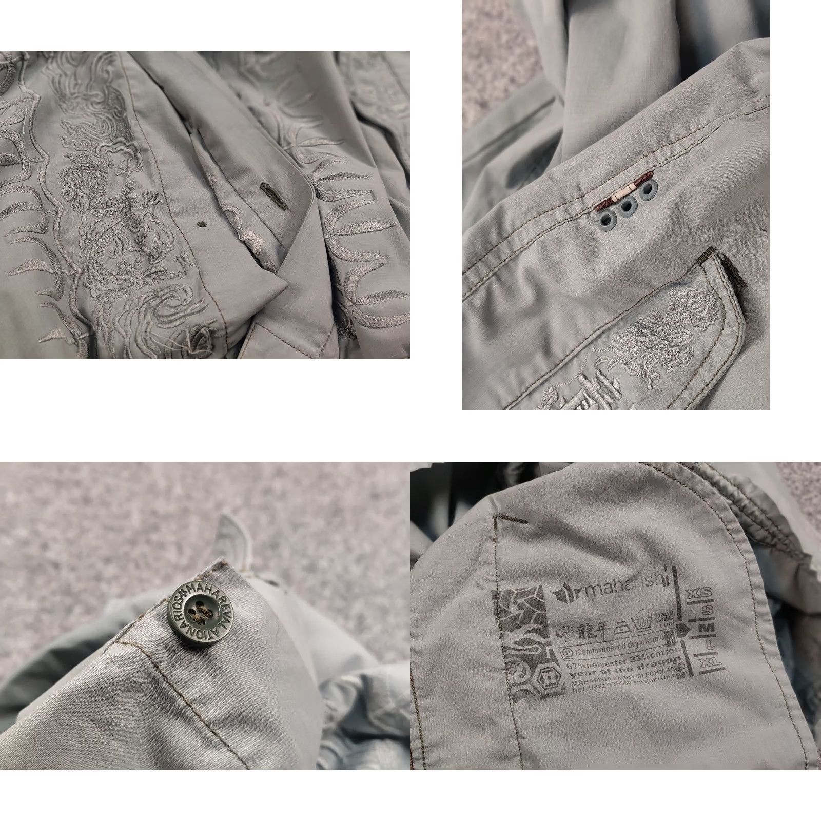 Maharishi VINTAGE Maharishi Cotton Japan Embroidered Logo Bomber Jacket Mens M Ashen gray Embroidered Logo 90s Army Designer Bomber Jacket Size US M / EU 48-50 / 2 - 10 Thumbnail