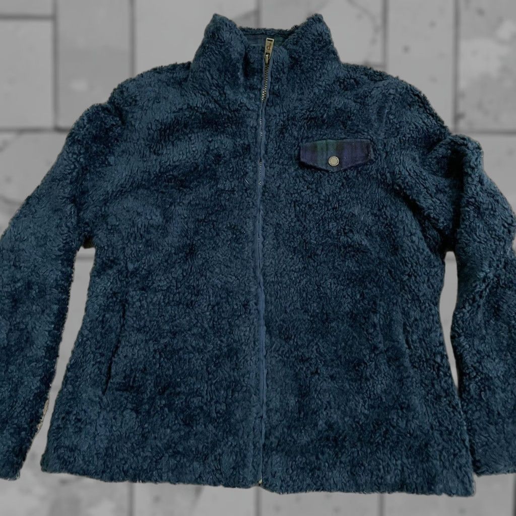 Pendleton VINTAGE Pendleton Plaid Wool Jacket Sherpa Fleece Zip-Up Womens Size S Blue Green Size S / US 4 / IT 40 - 1 Thumbnail