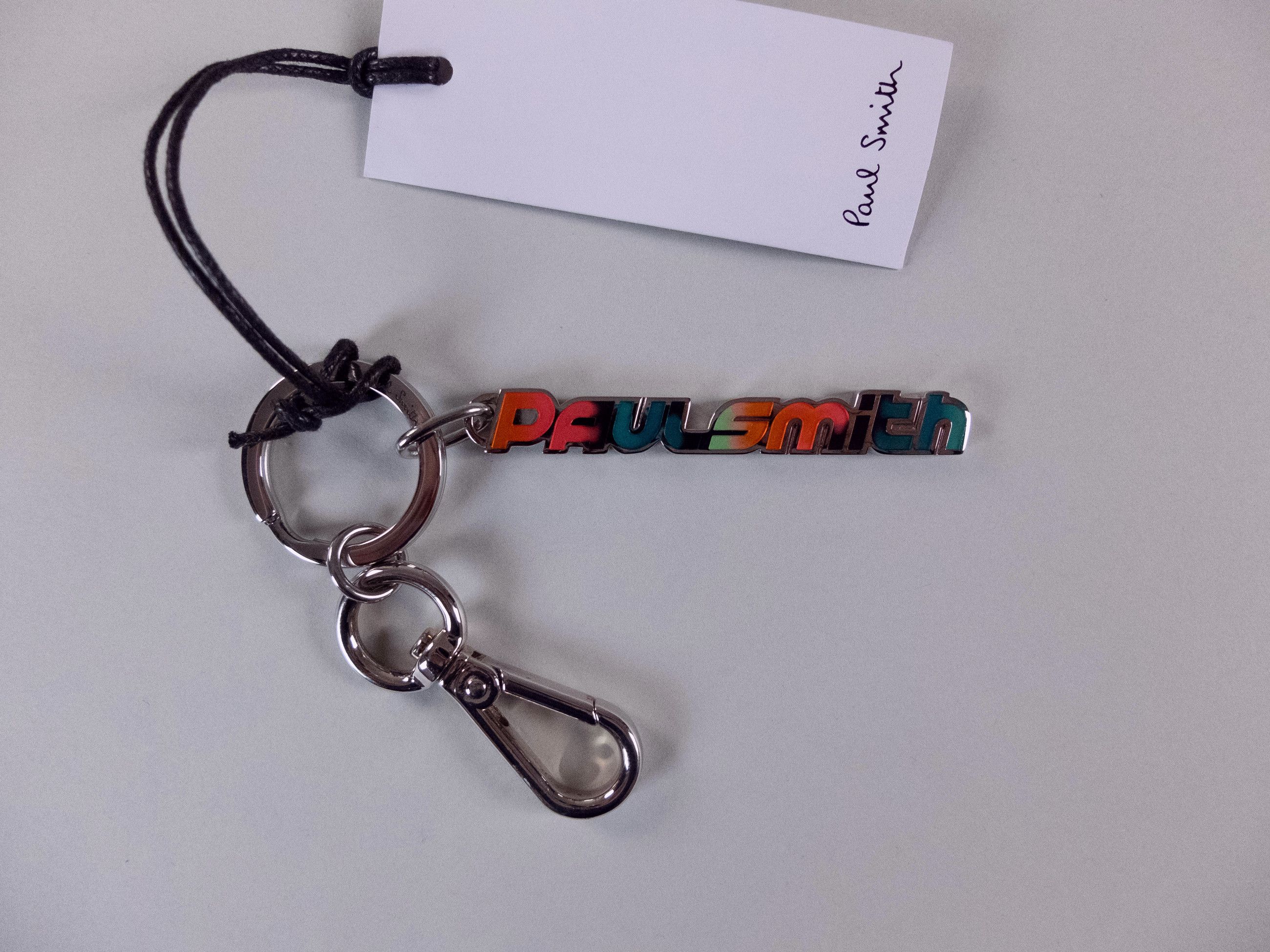 Paul Smith PAUL SMITH Artist Stripe enameled metal logo keyring Size ONE SIZE - 3 Thumbnail