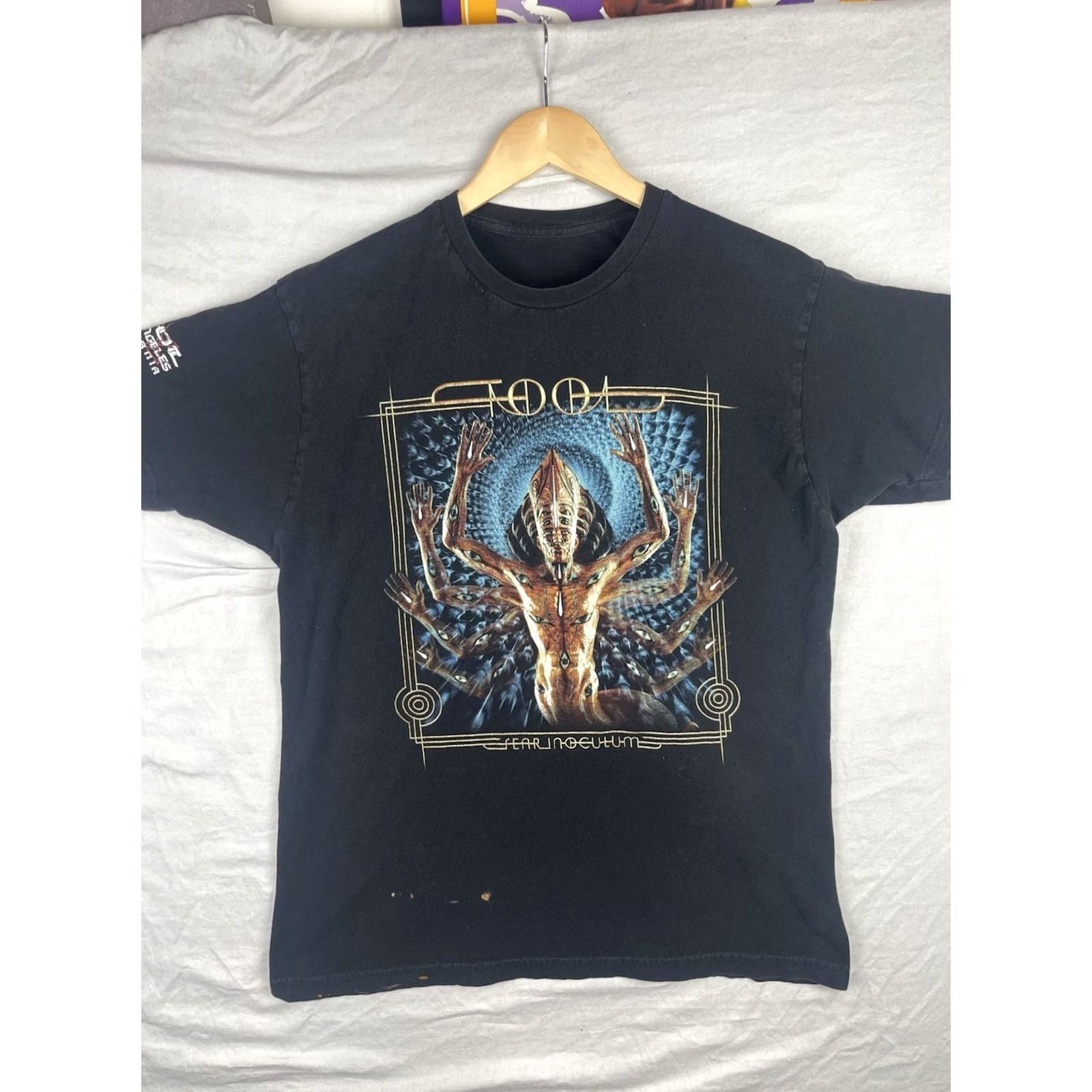 Vintage Tool Band Shirt Mens Small Black Fear Inoculum Los Angeles Concert 2019 Tour Tee Size US S / EU 44-46 / 1 - 2 Thumbnail