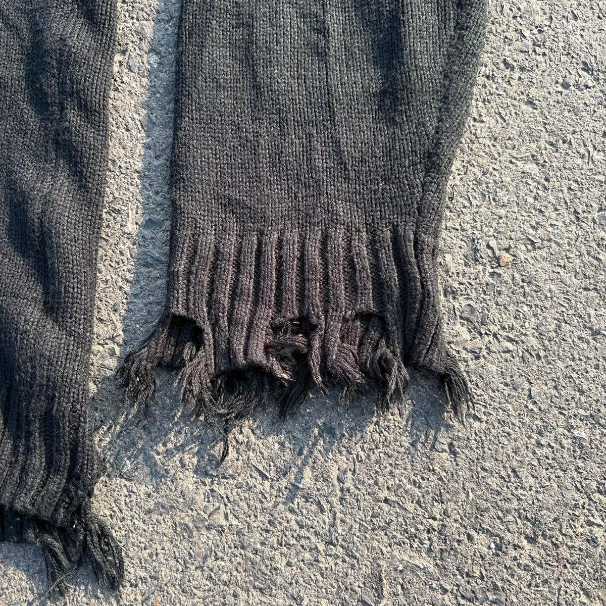 Japanese Brand Distressed Turtleneck Knit Sweater Raw Hem Grunge Archive Size US XL / EU 56 / 4 - 6 Thumbnail