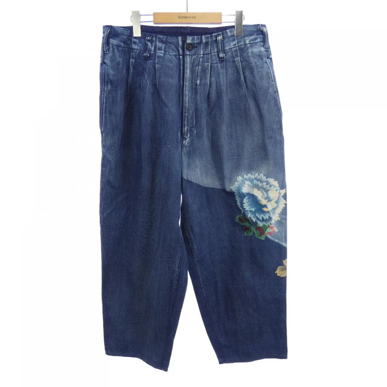Yohji Yamamoto Yohji Yamamoto Pour Homme cotton print denim Size US 36 / EU 52 - 1 Thumbnail