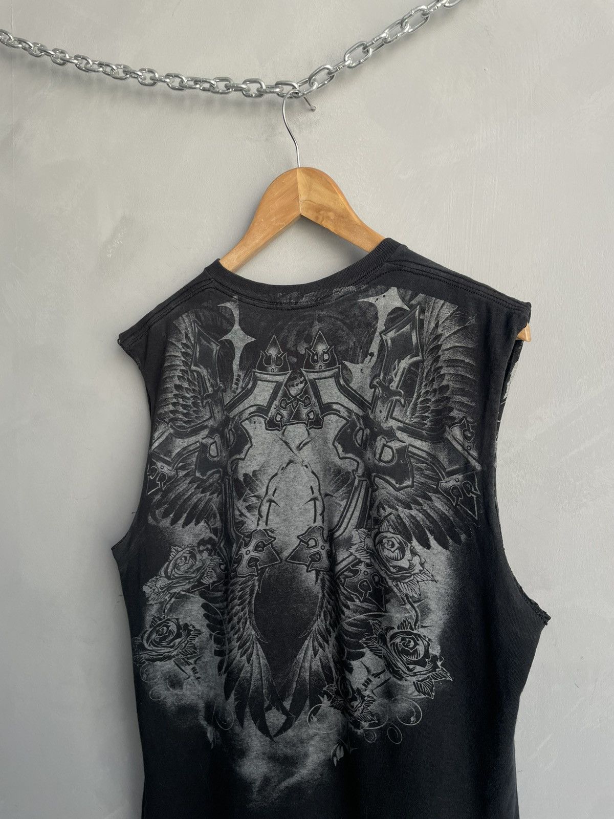 Affliction Faded tank top skull opium grunde style t shirt Size US M / EU 48-50 / 2 - 10 Thumbnail