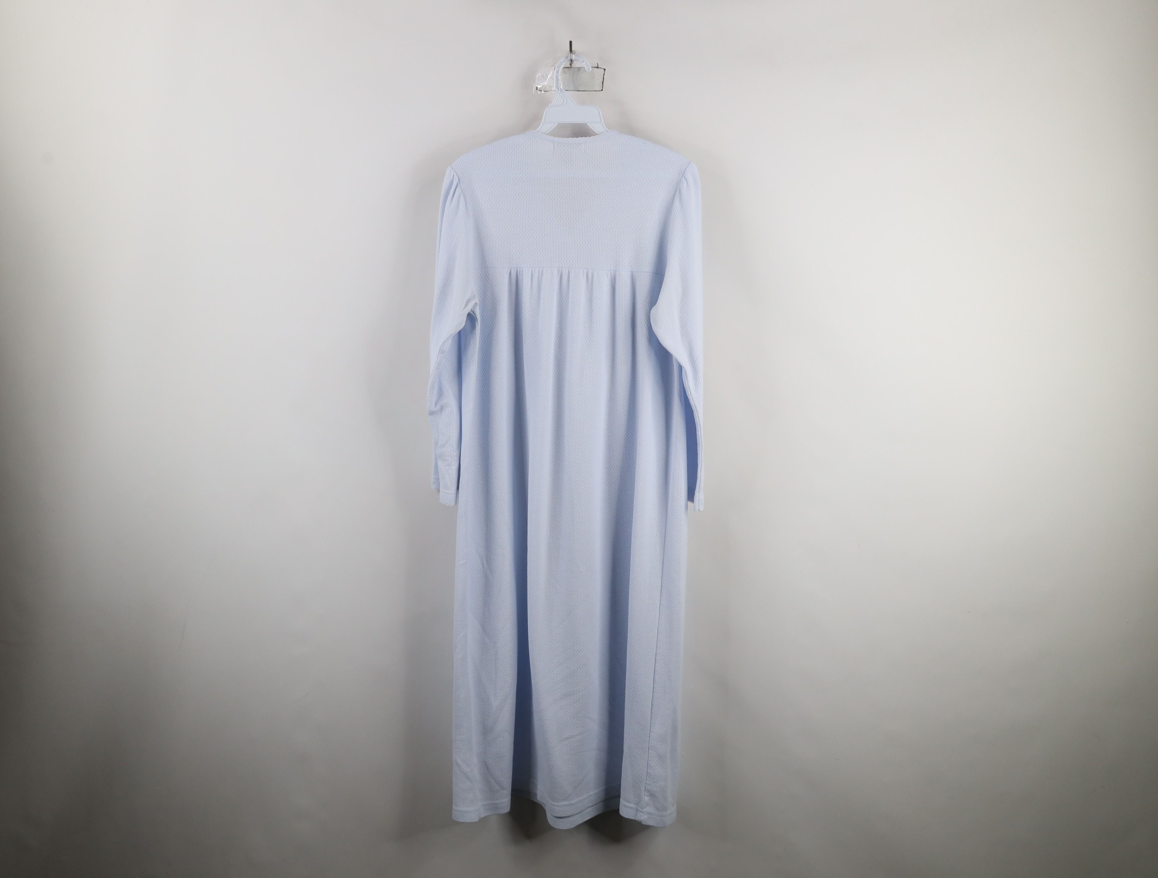 Vintage Vintage 90s Miss Elaine Lace Thermal Long Sleeve Night Gown Size M / US 6-8 / IT 42-44 - 11 Thumbnail