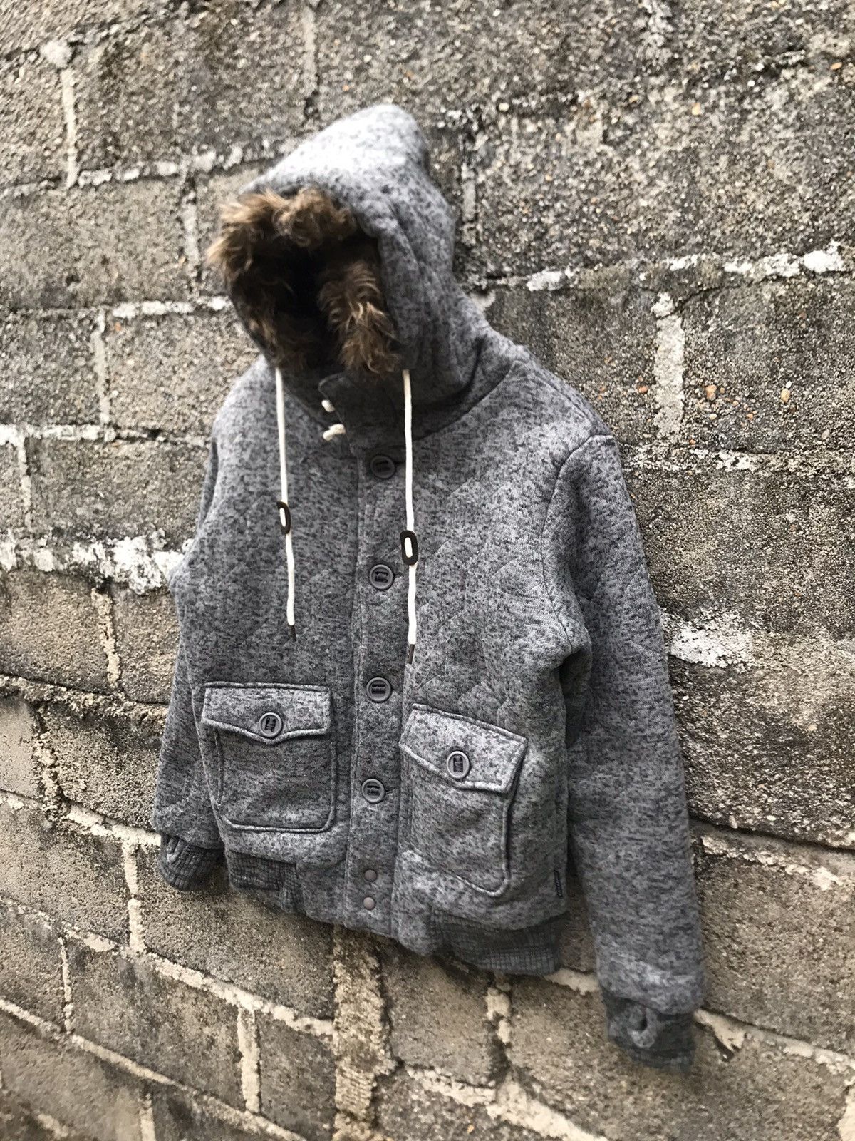 Billabong 🔥Vintage Y2K Billabong Button Fur Hoodie Jacket Size US M / EU 48-50 / 2 - 3 Thumbnail