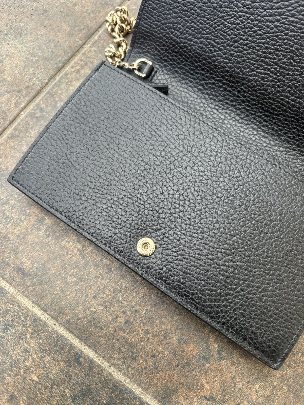 Gucci RARE! Gucci Chain Gg Mini with Detachable Strap Leather Bag Size ONE SIZE - 4 Thumbnail